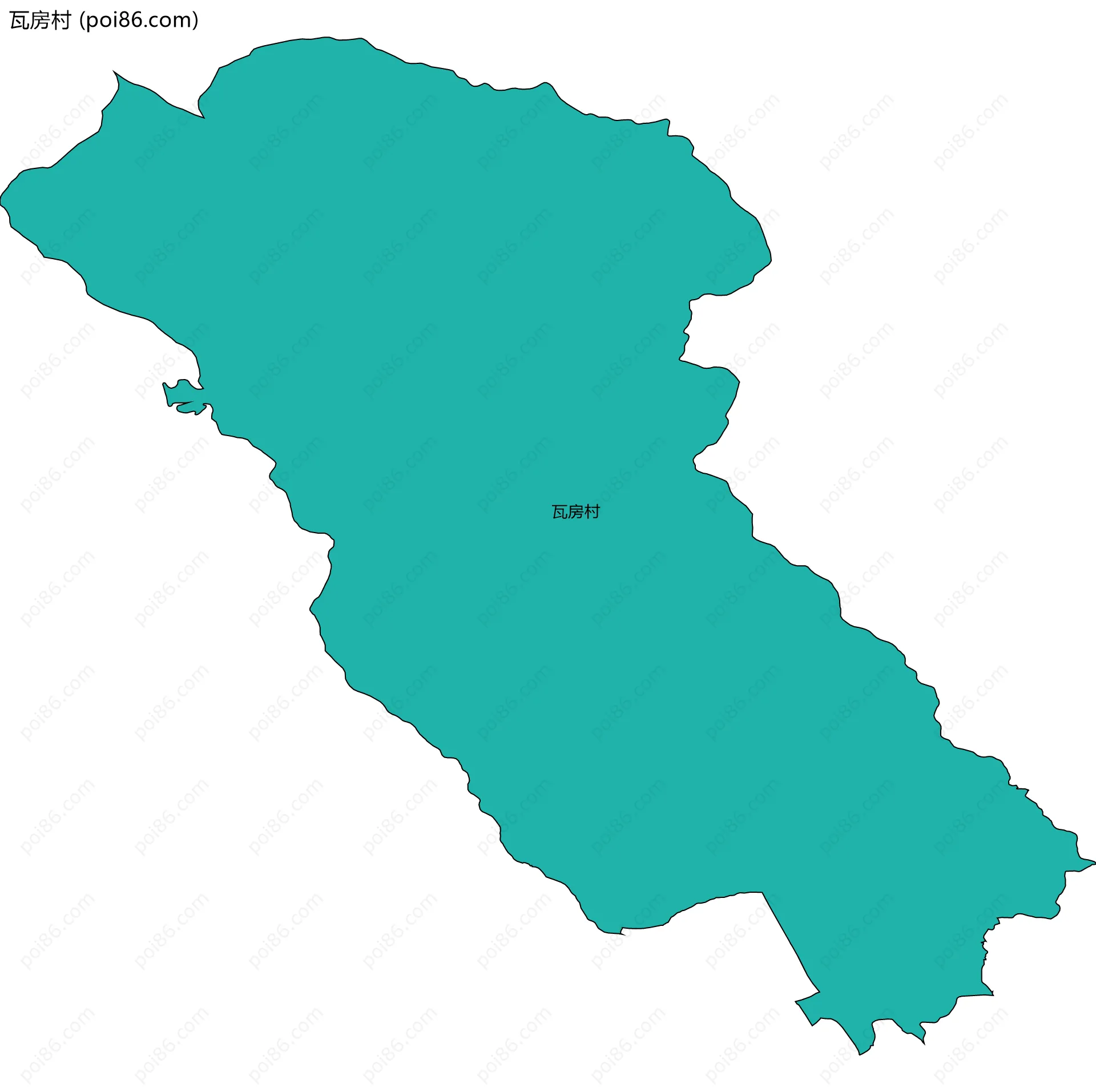 瓦房村边界地图