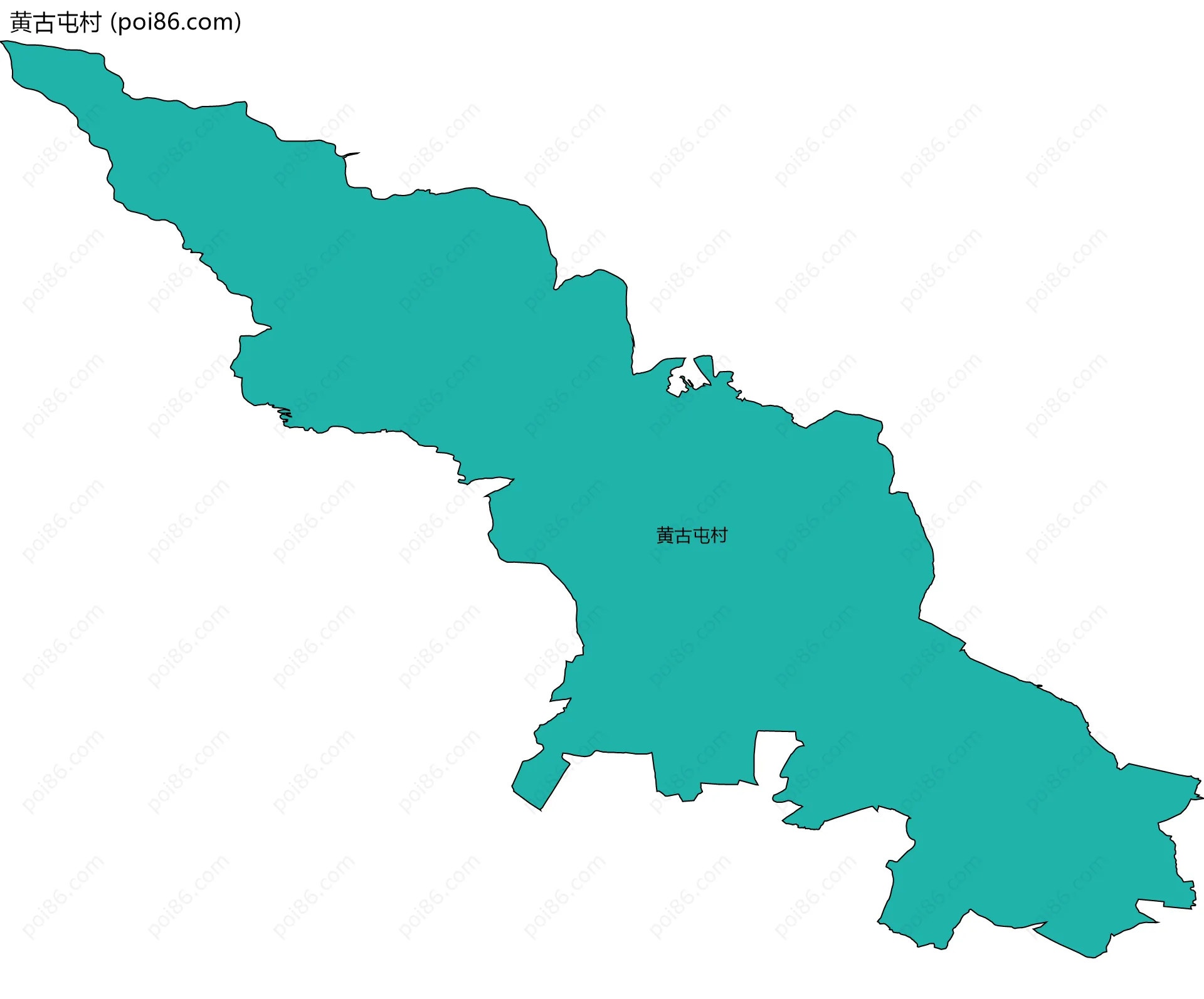 黄古屯村边界地图