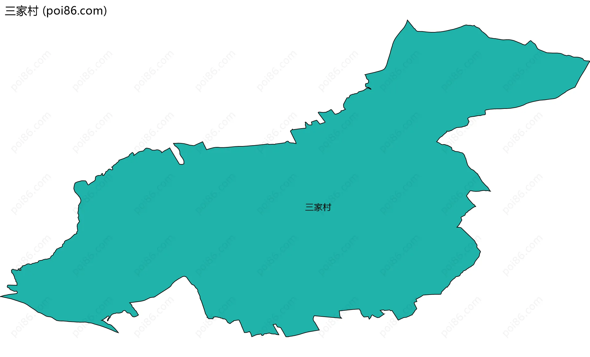 三家村边界地图
