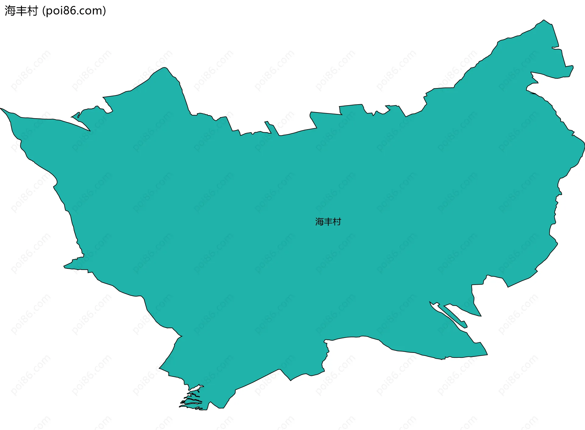 海丰村边界地图