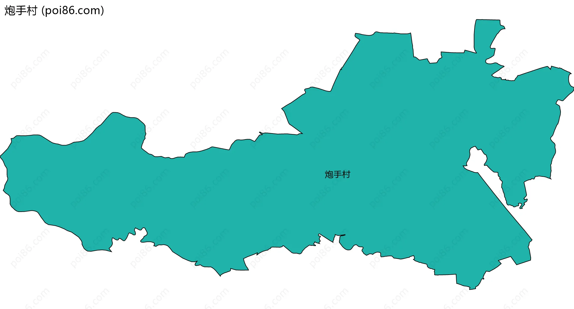 炮手村边界地图