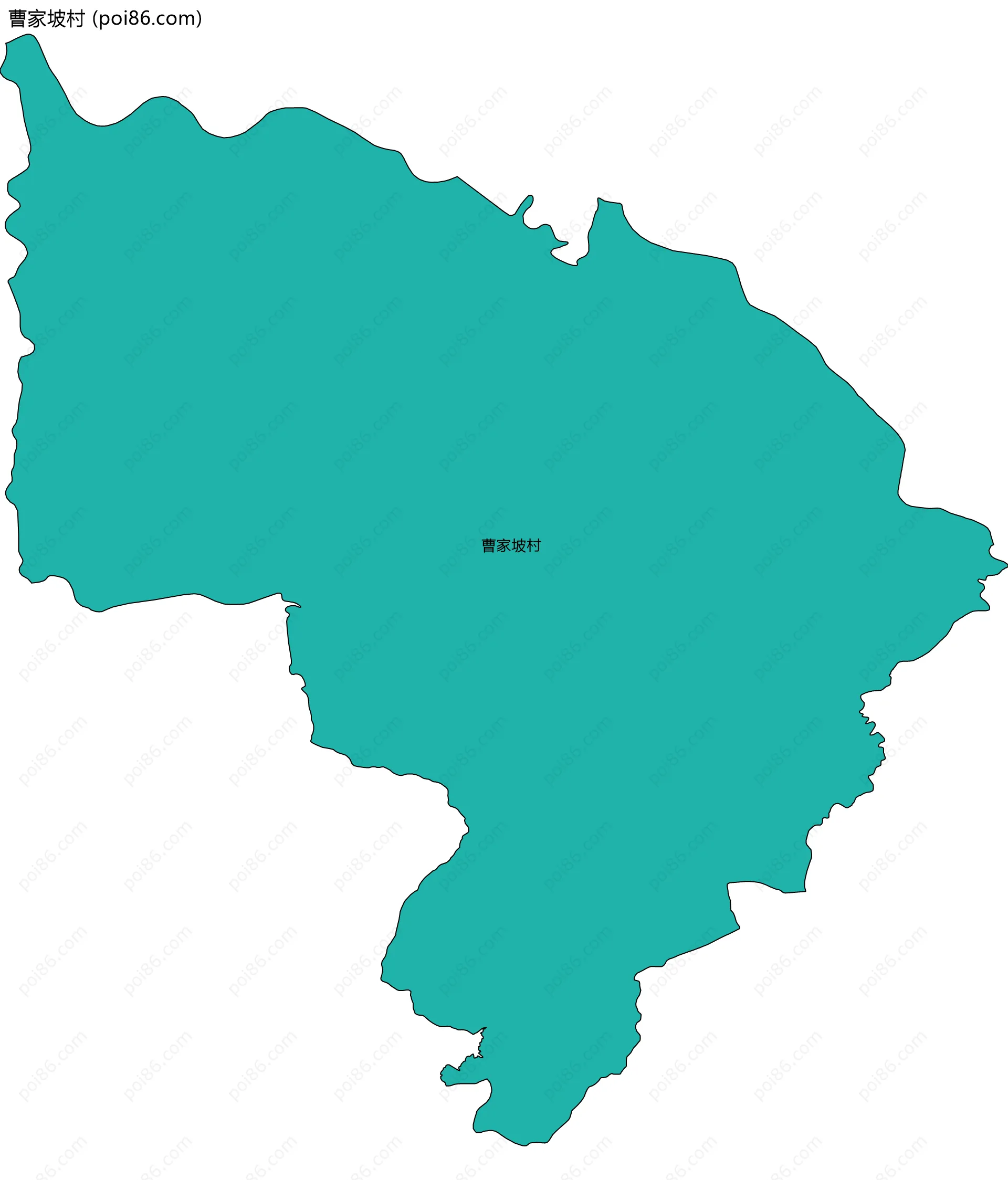 曹家坡村边界地图