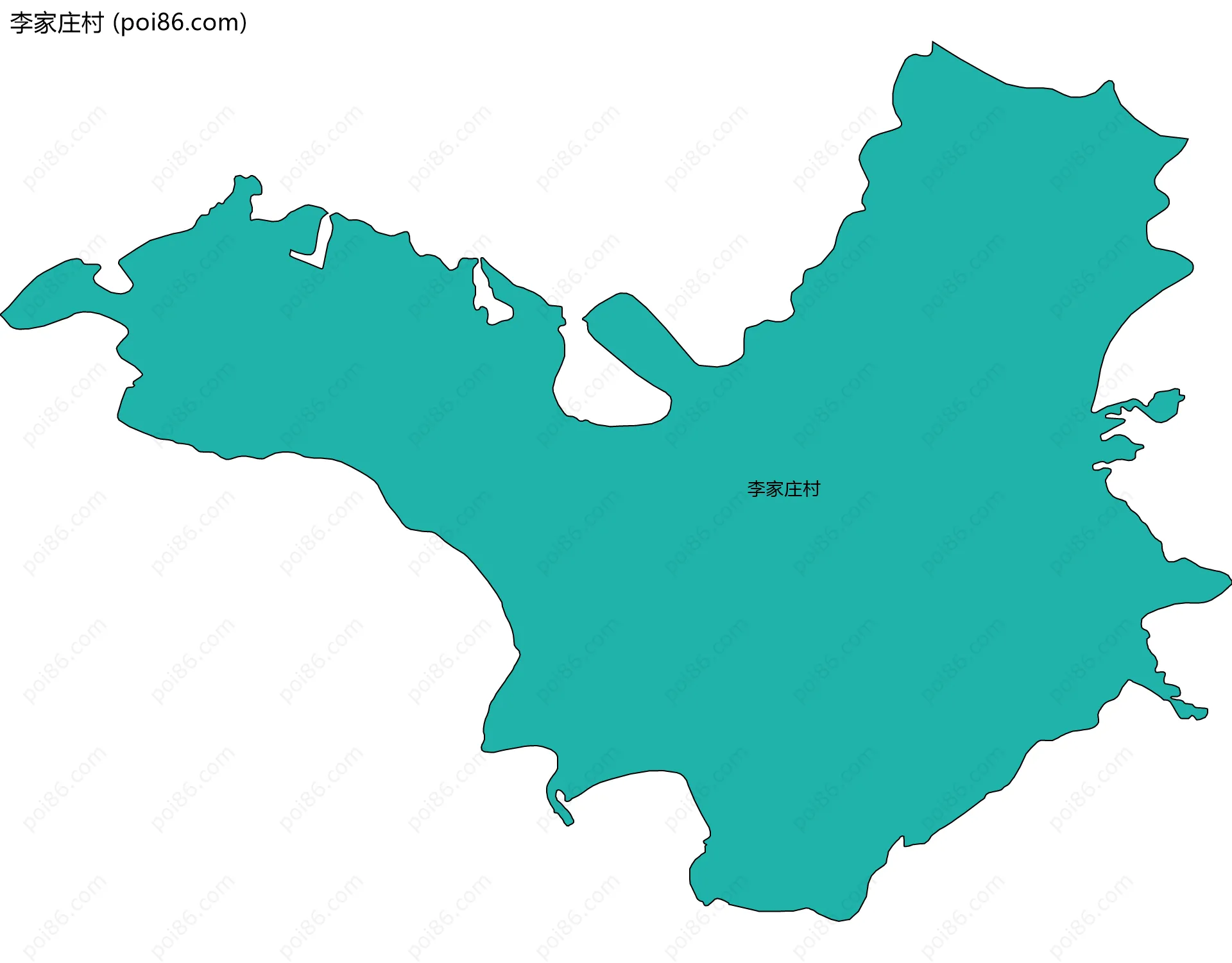 李家庄村边界地图
