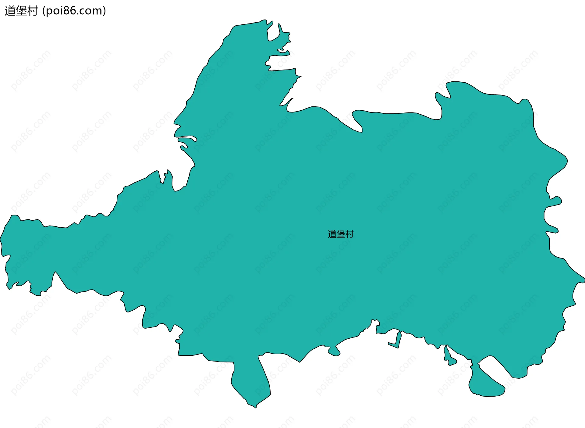 道堡村边界地图