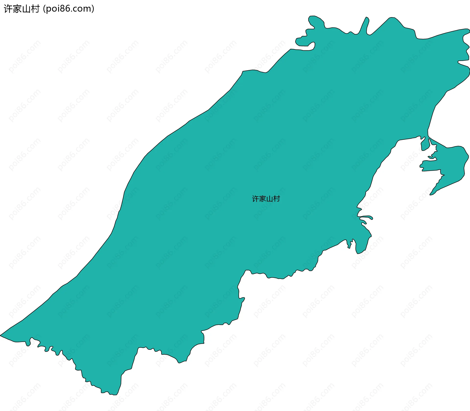 许家山村边界地图