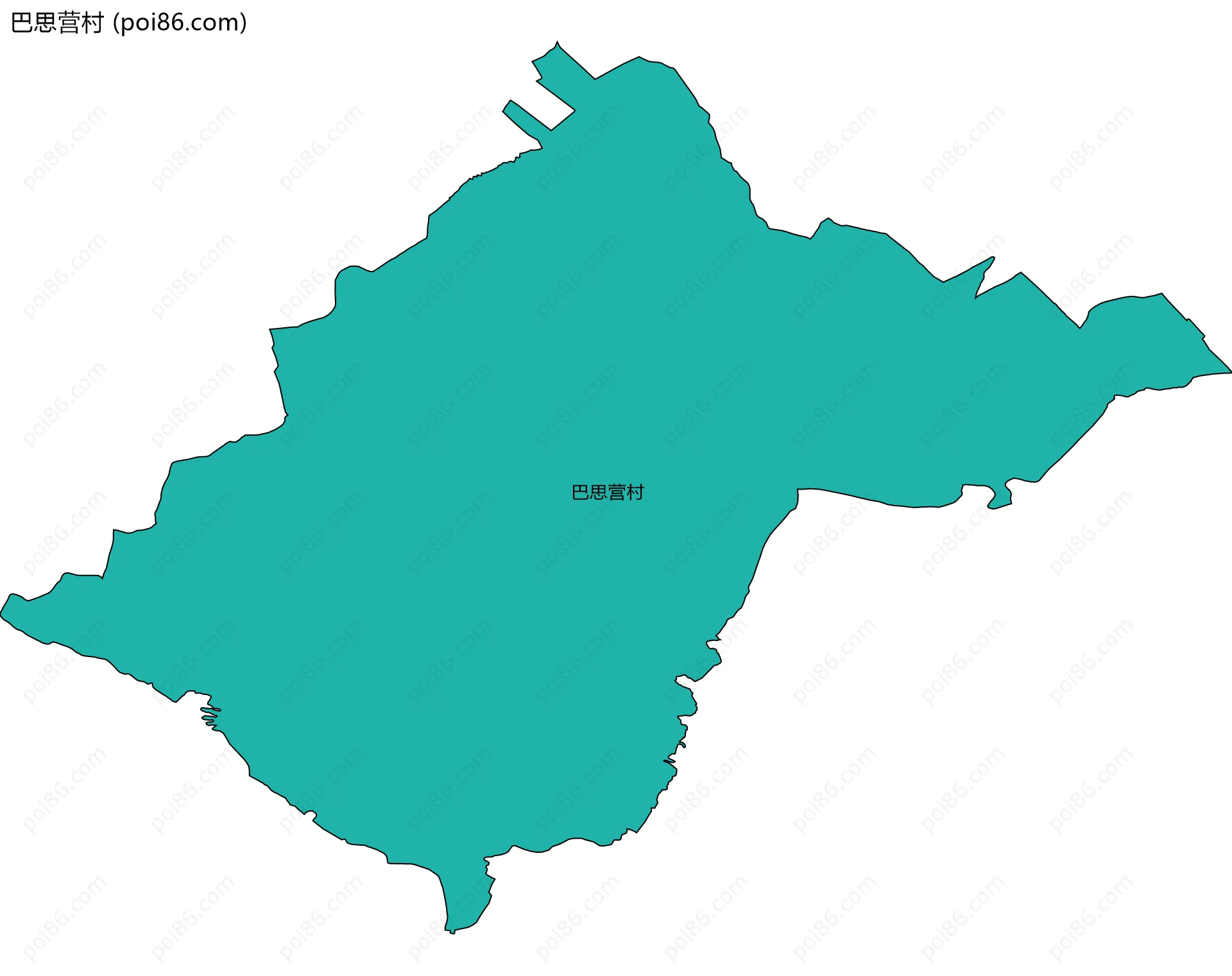 巴思营村边界地图