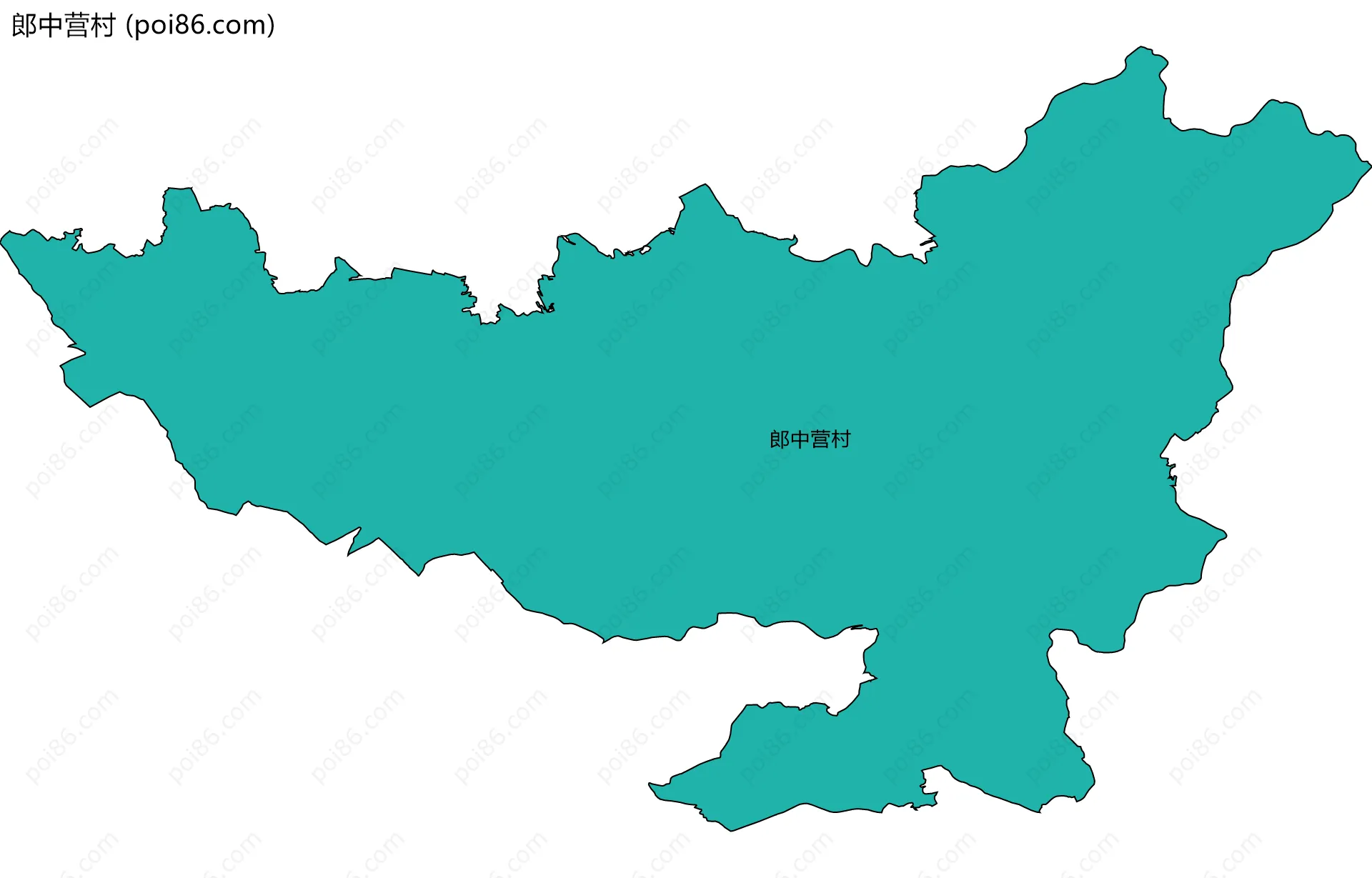 郎中营村边界地图