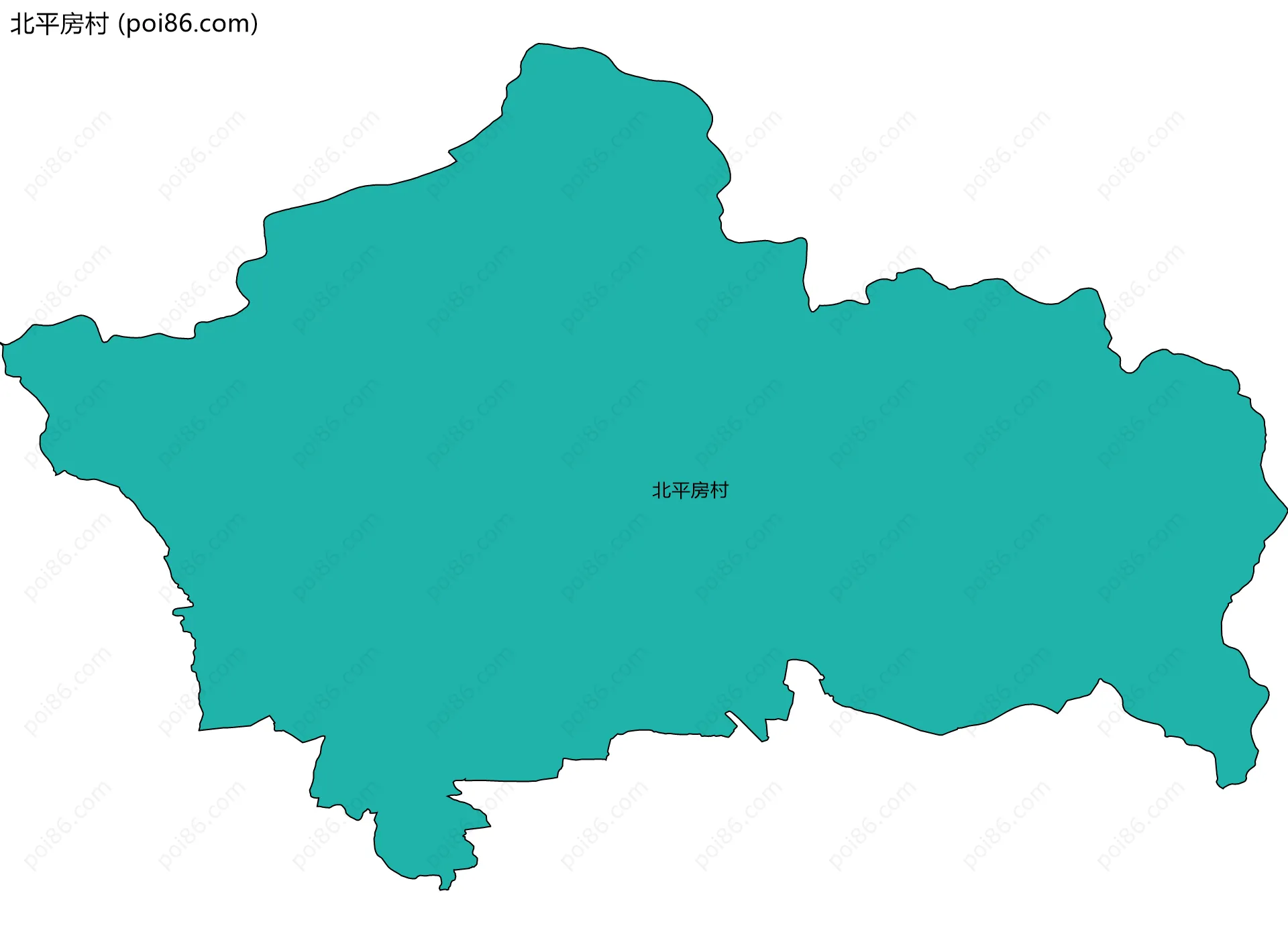 北平房村边界地图