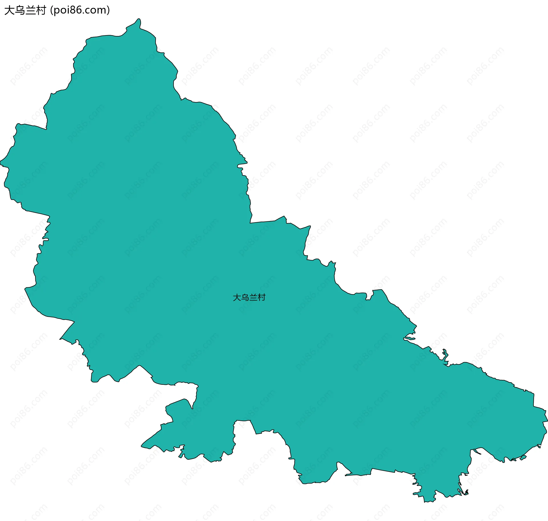 大乌兰村边界地图