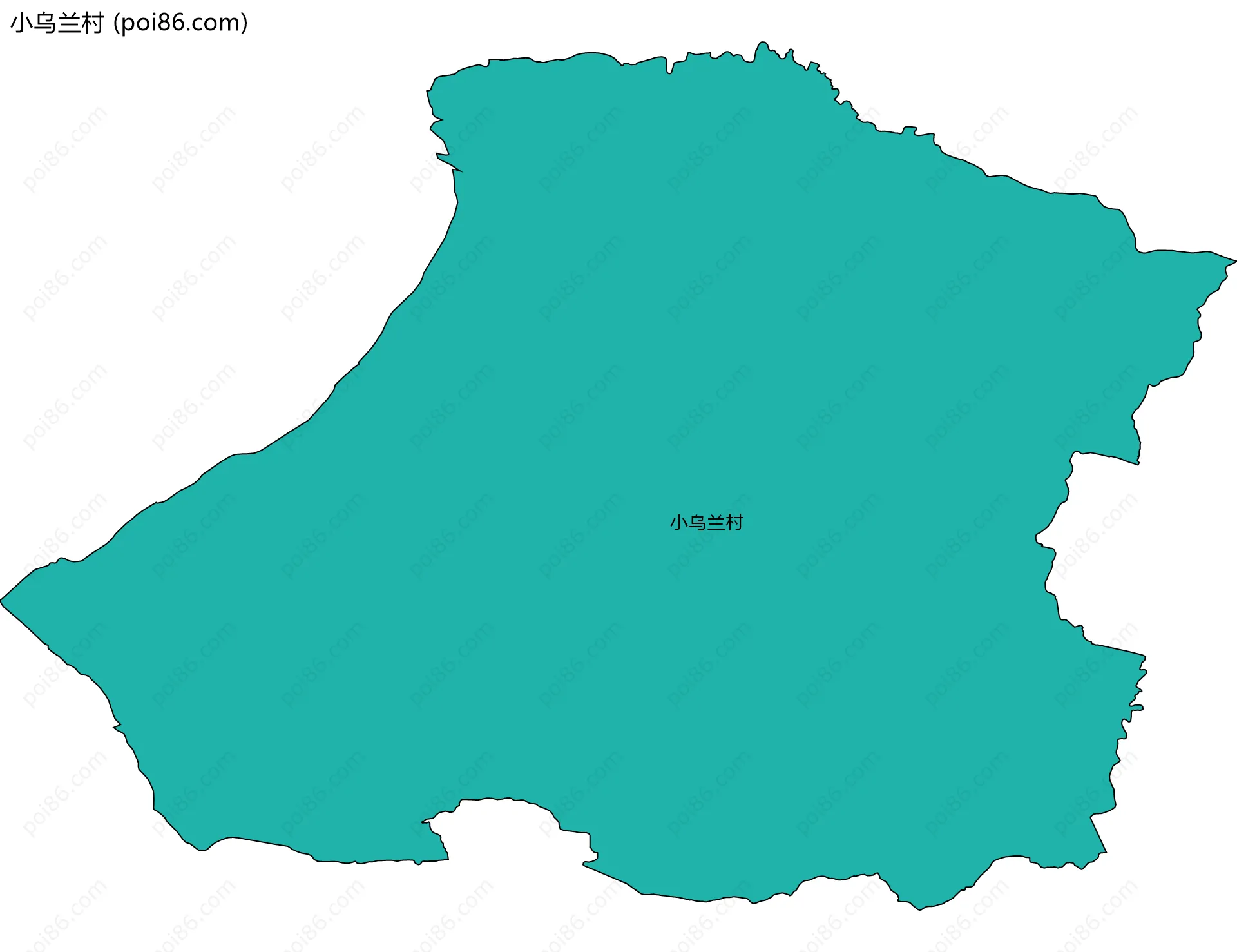 小乌兰村边界地图