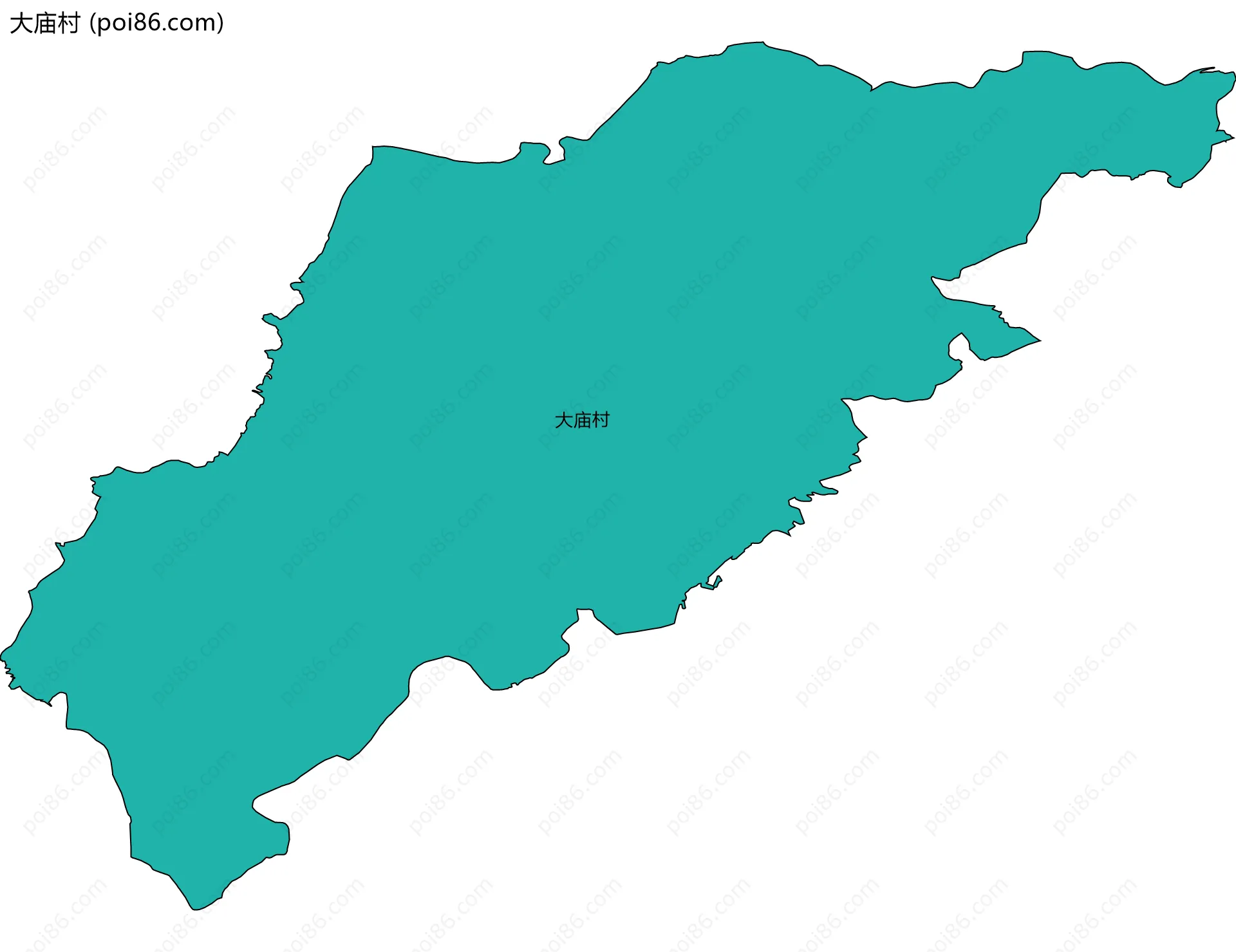 大庙村边界地图