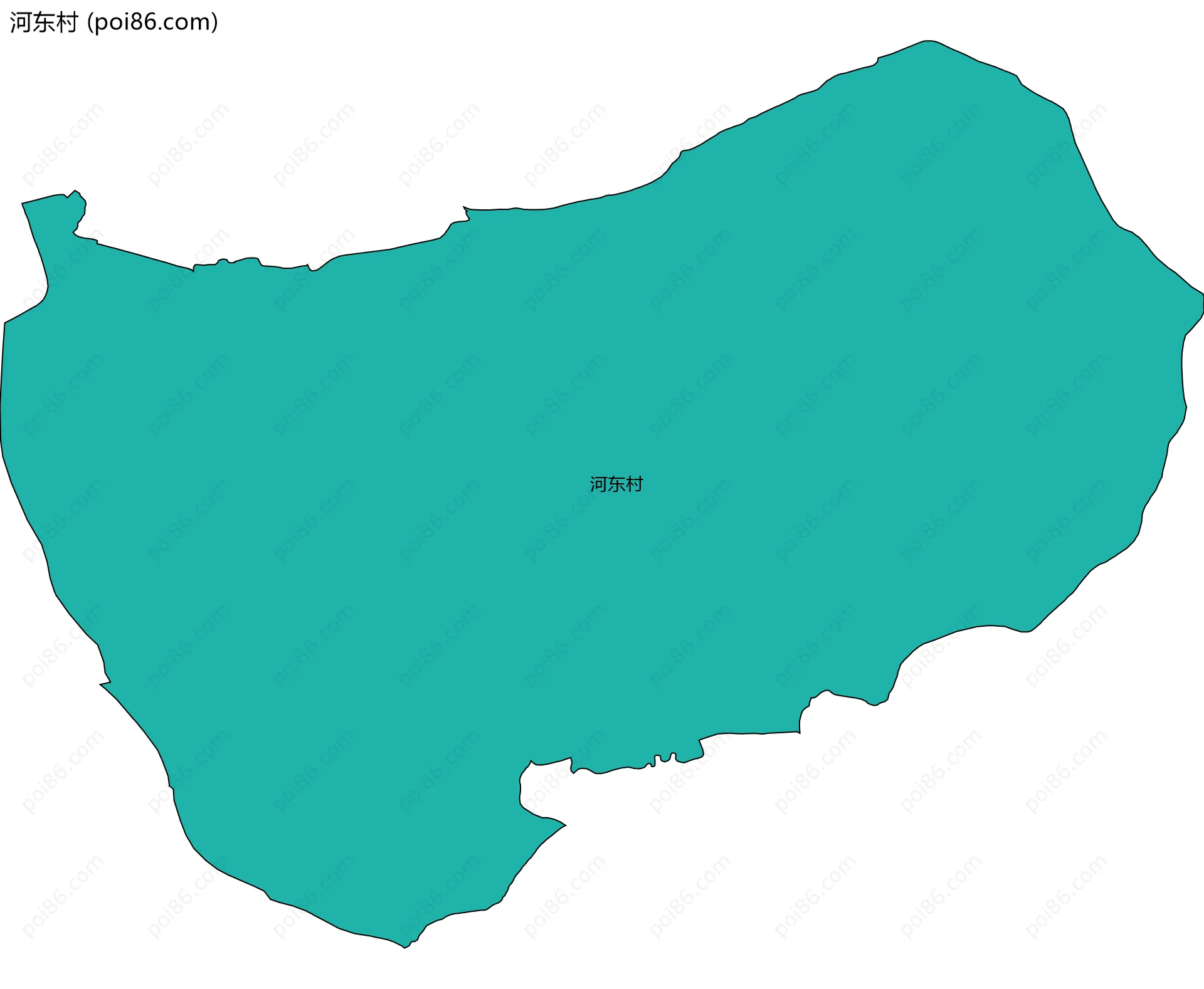 河东村边界地图