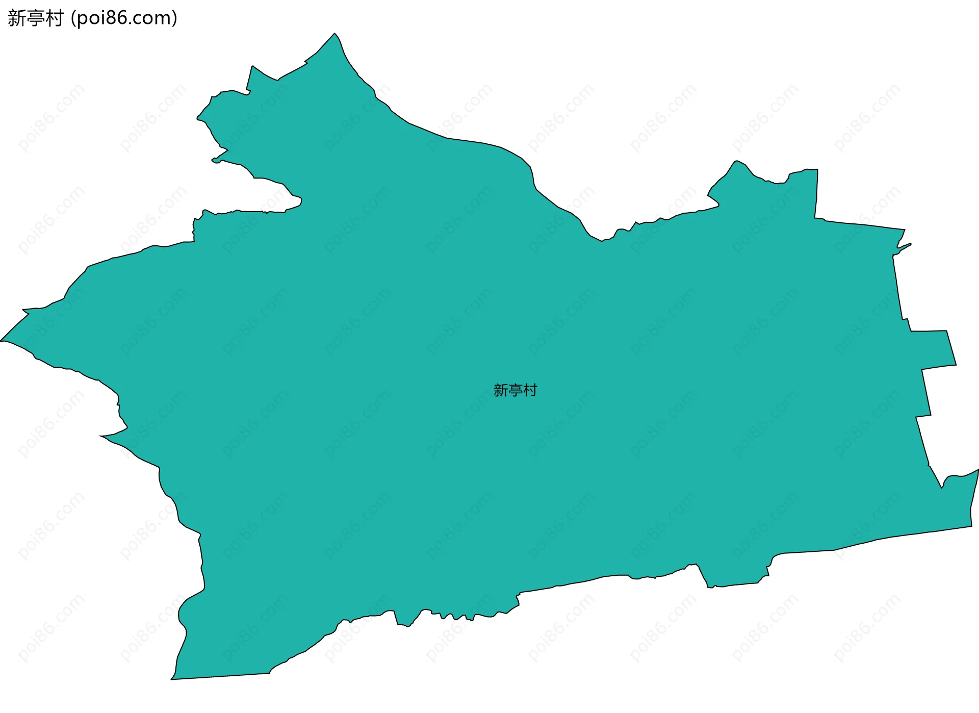 新亭村边界地图