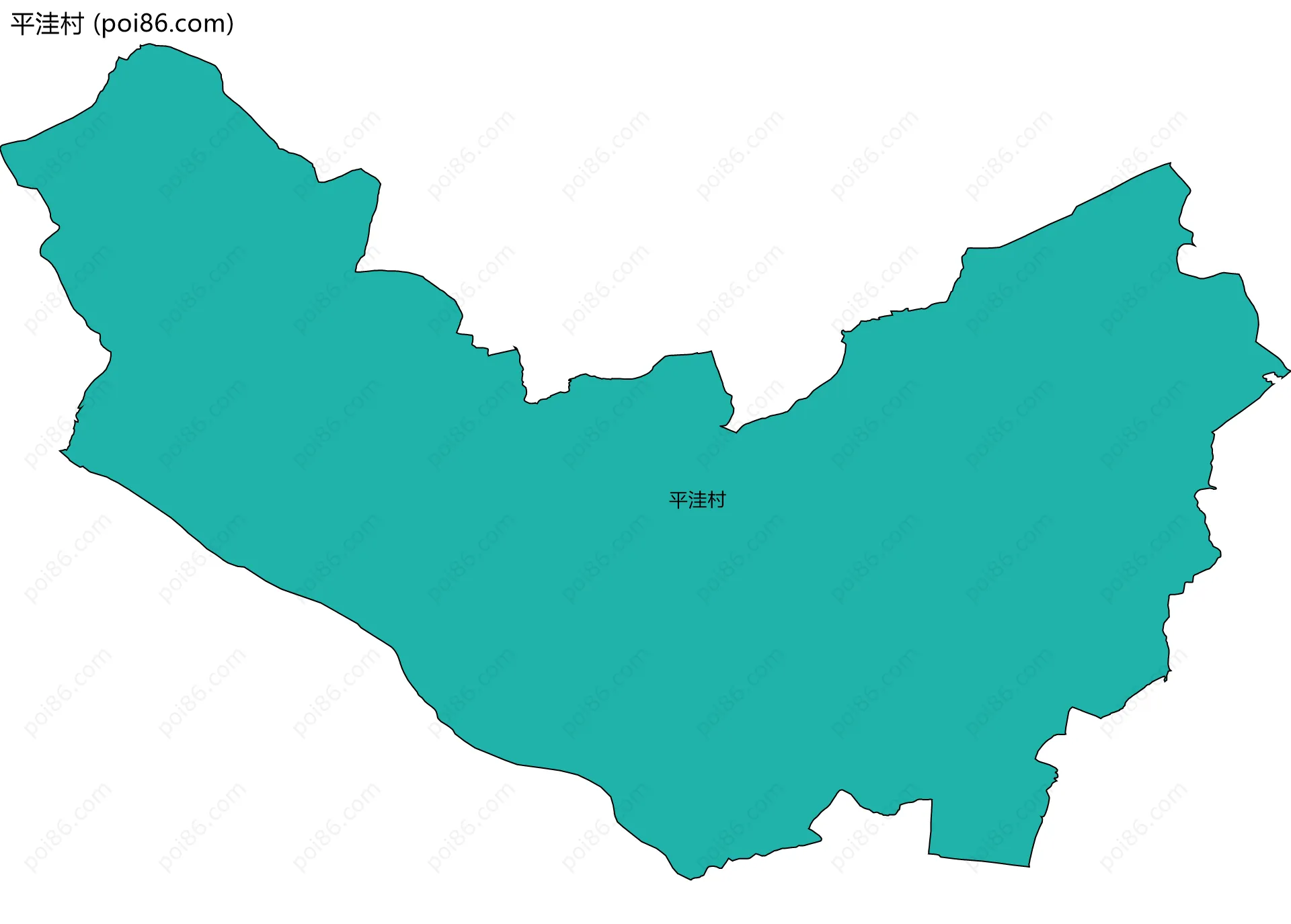 平洼村边界地图