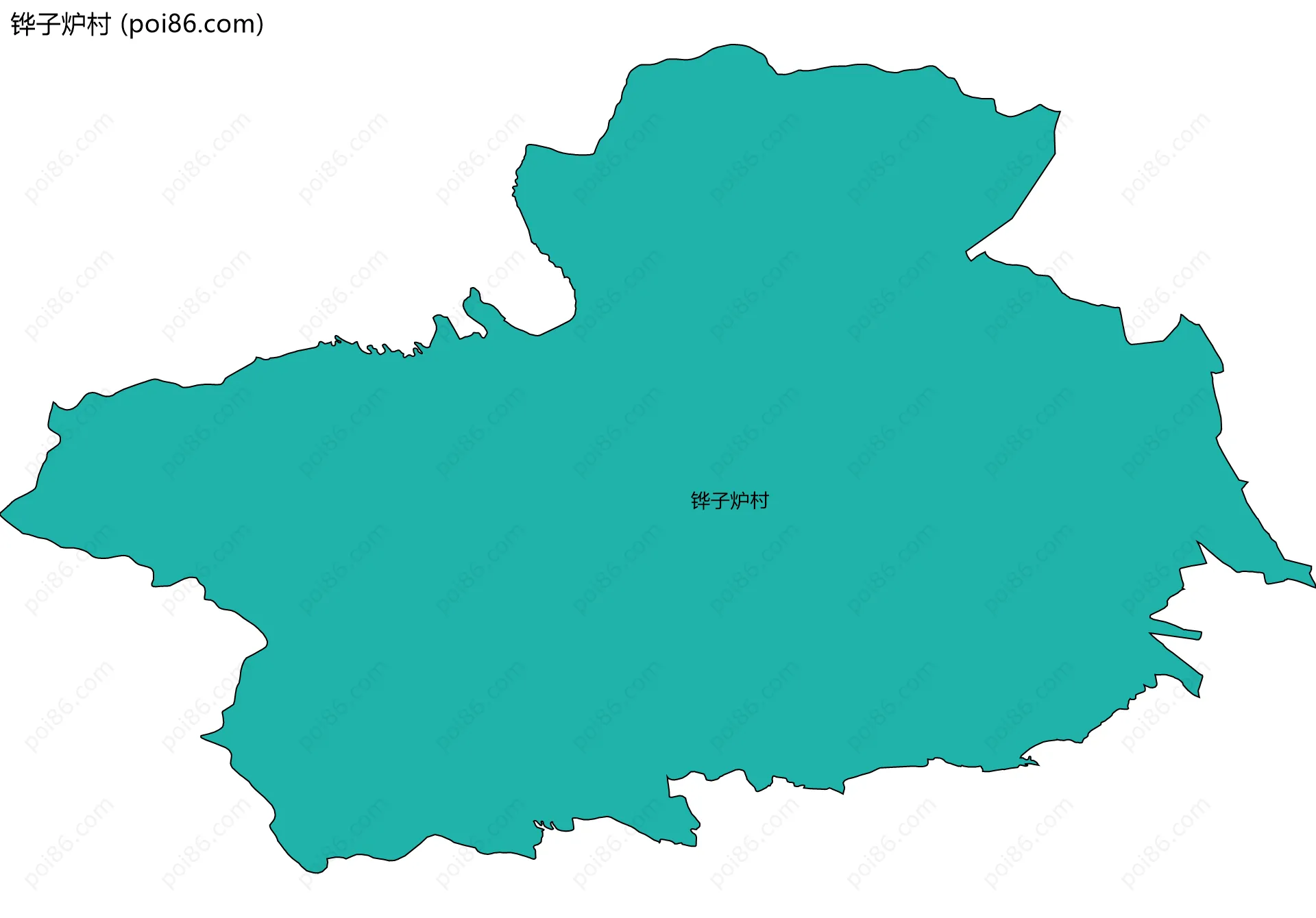 铧子炉村边界地图