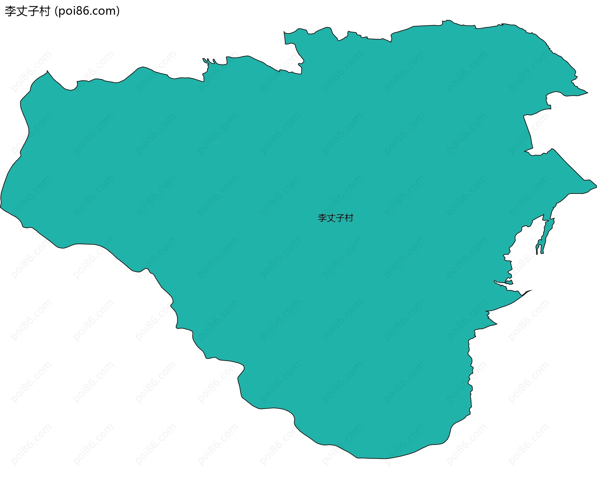 李丈子村边界地图
