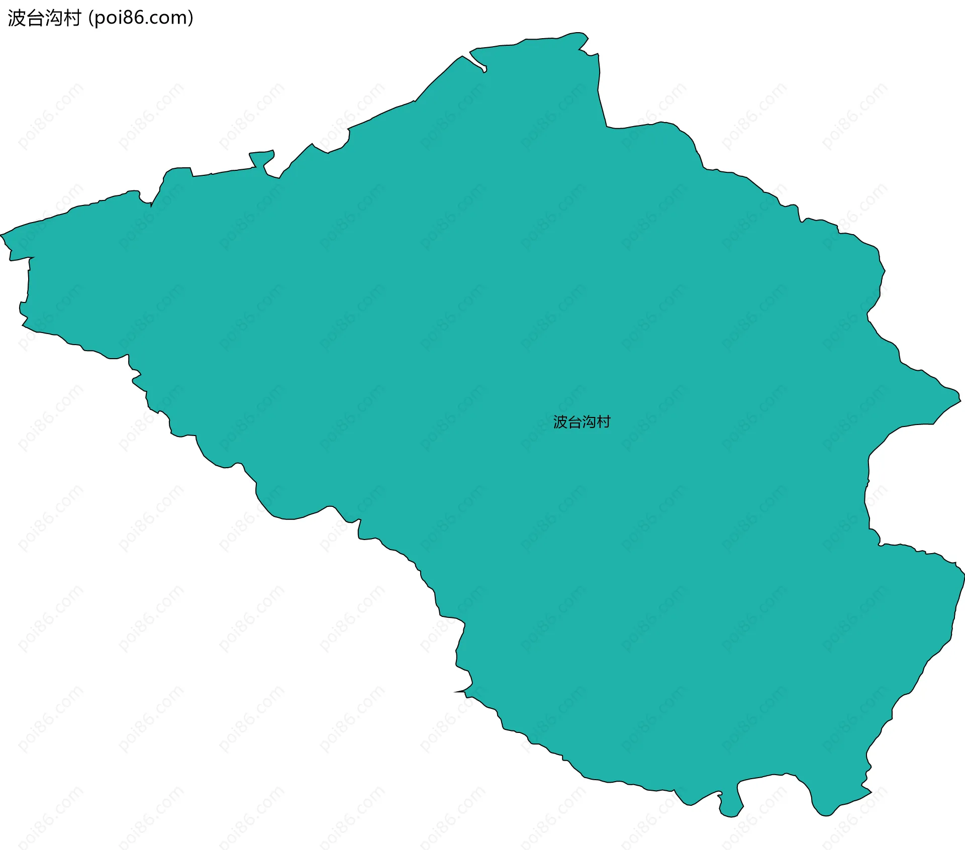 波台沟村边界地图