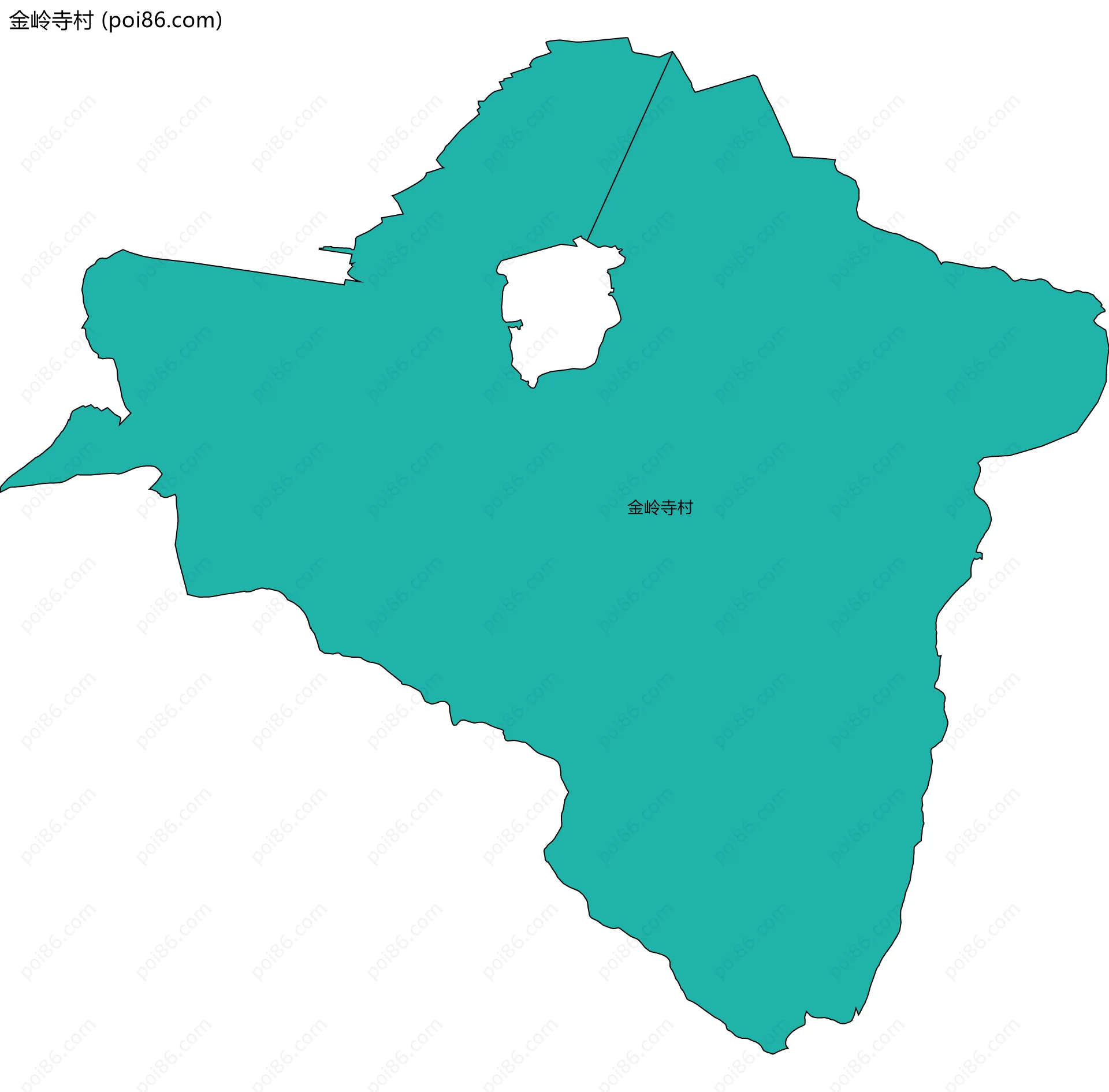 金岭寺村边界地图