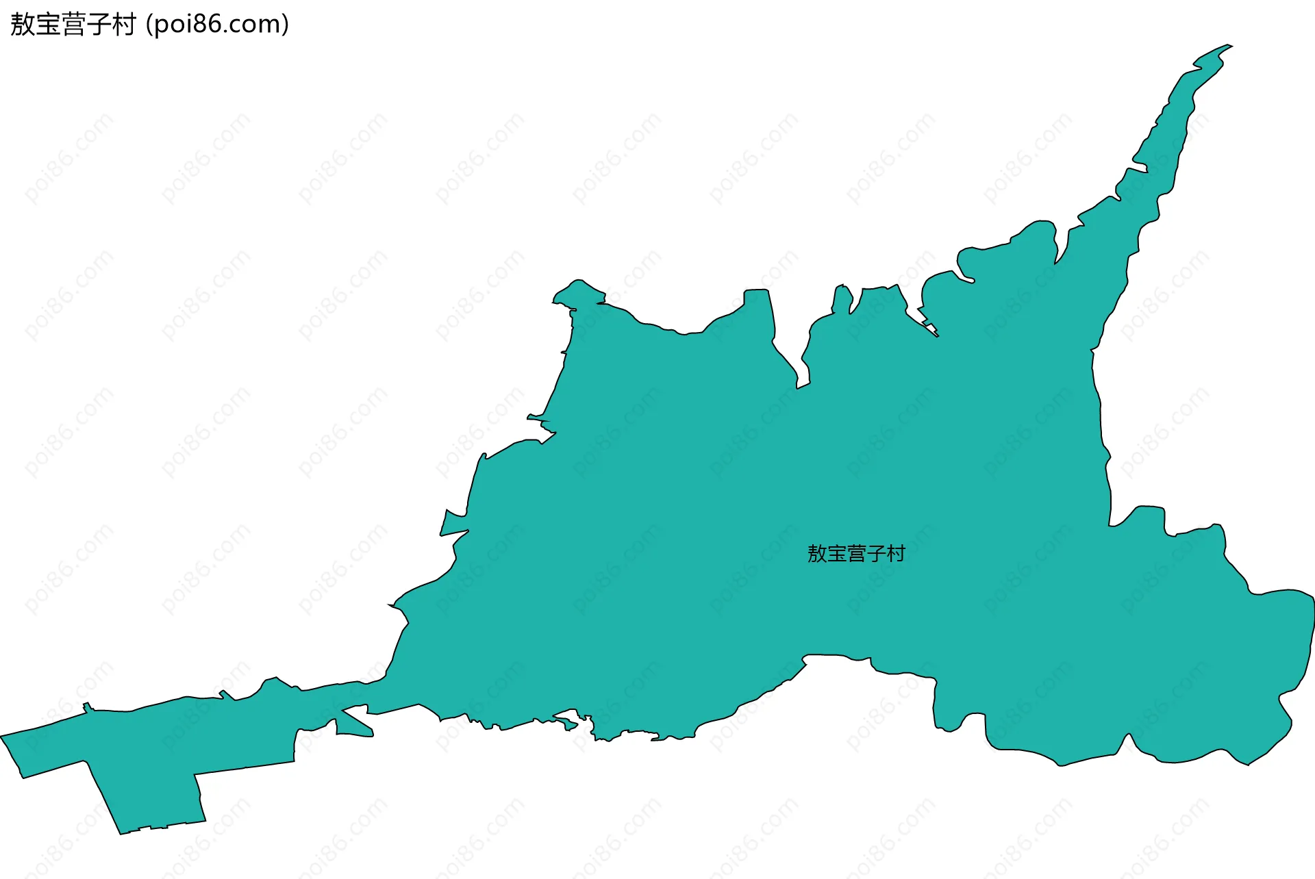 敖宝营子村边界地图