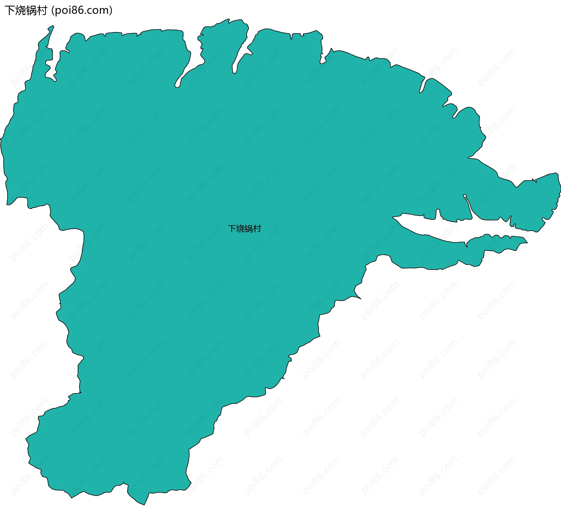 下烧锅村边界地图