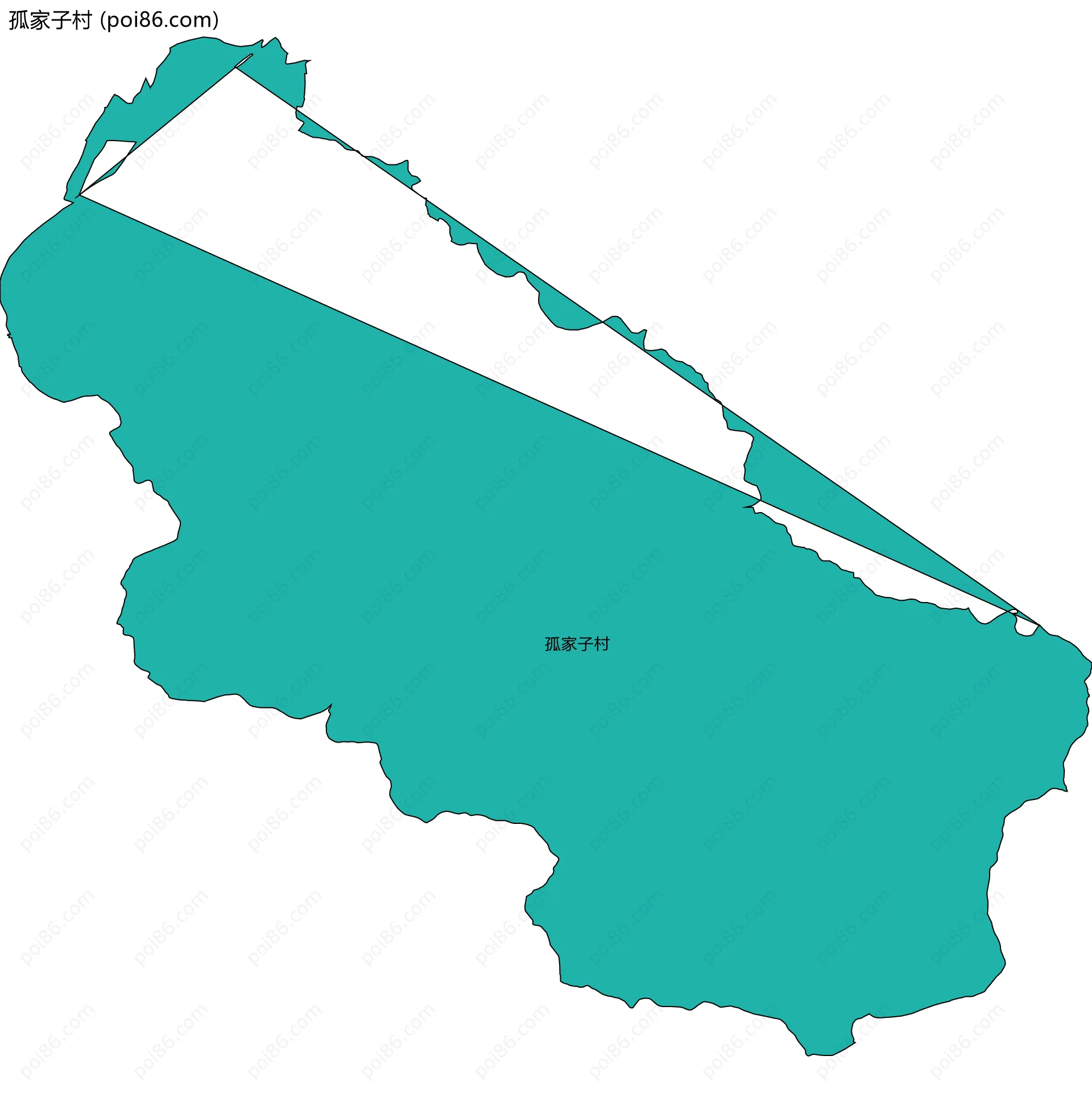 孤家子村边界地图