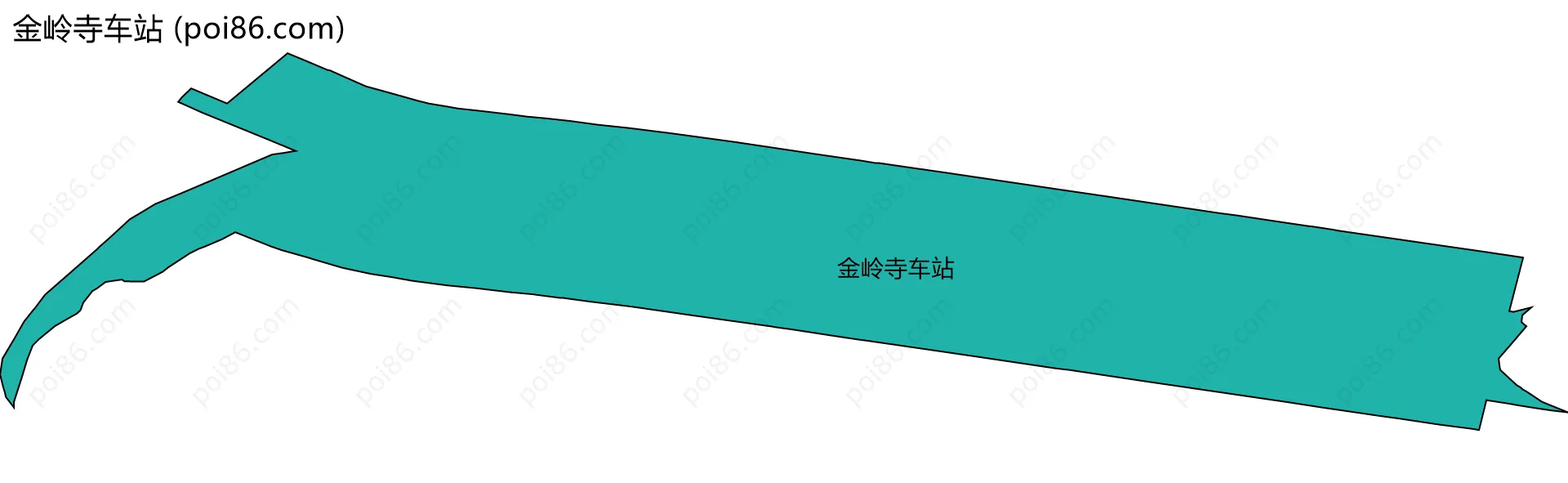 金岭寺车站边界地图