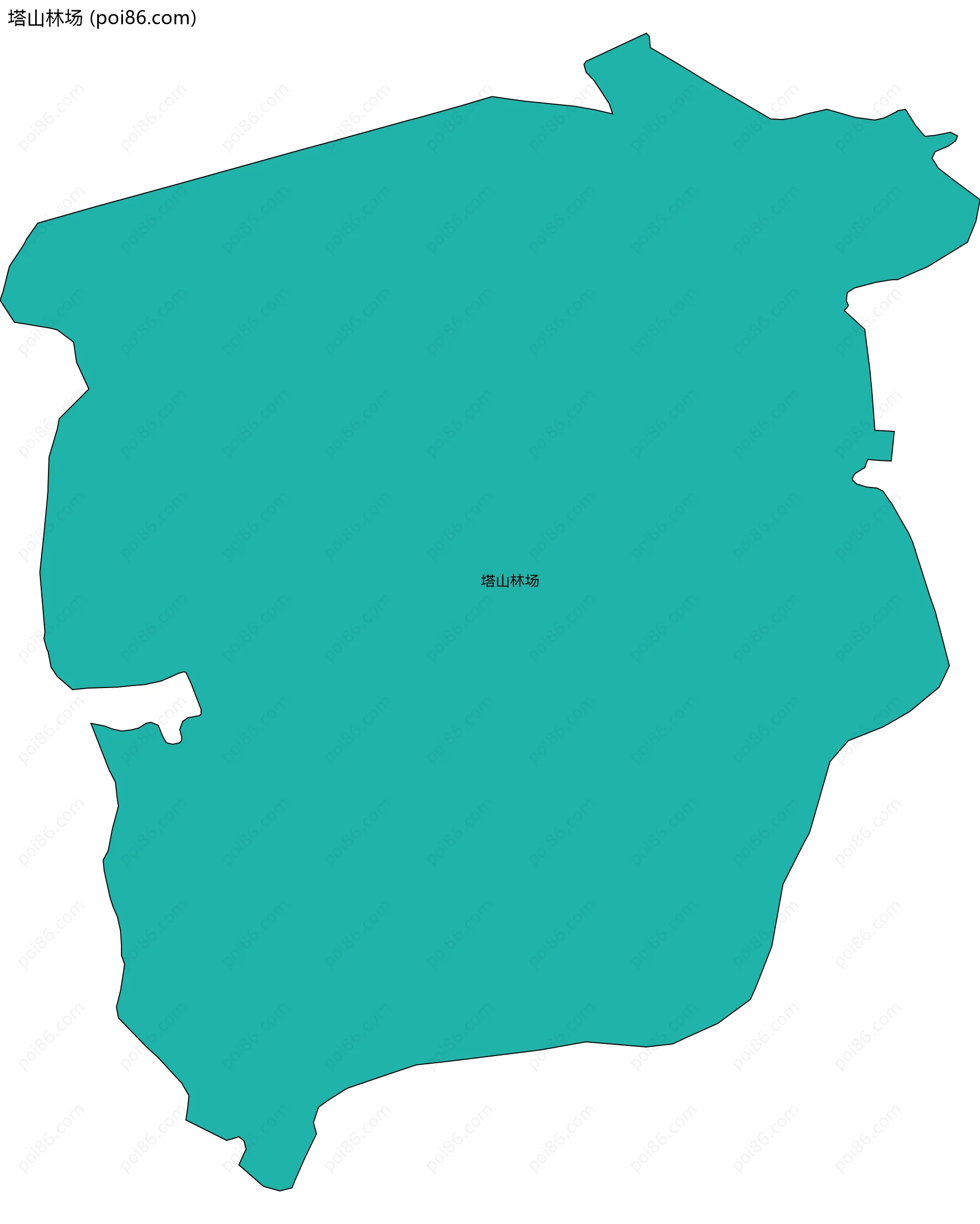 塔山林场边界地图