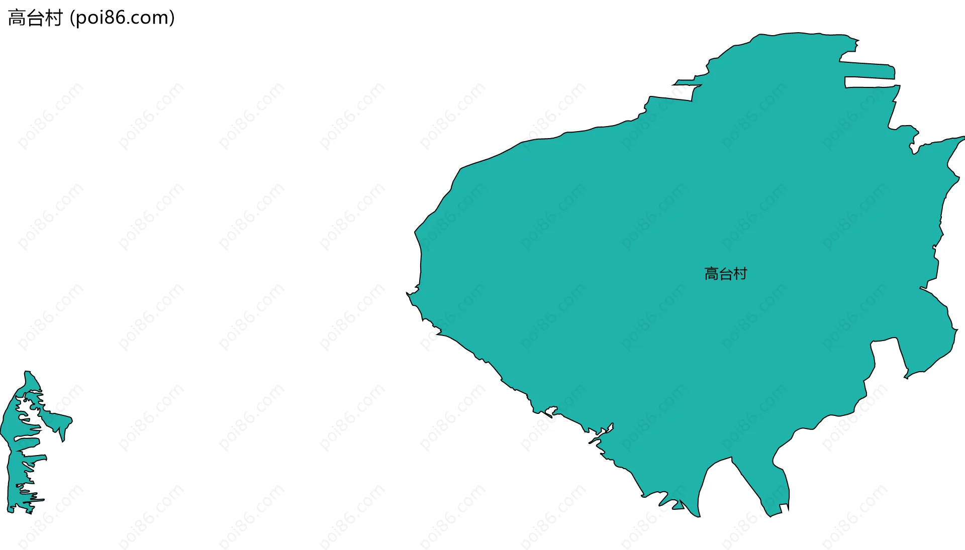 高台村边界地图