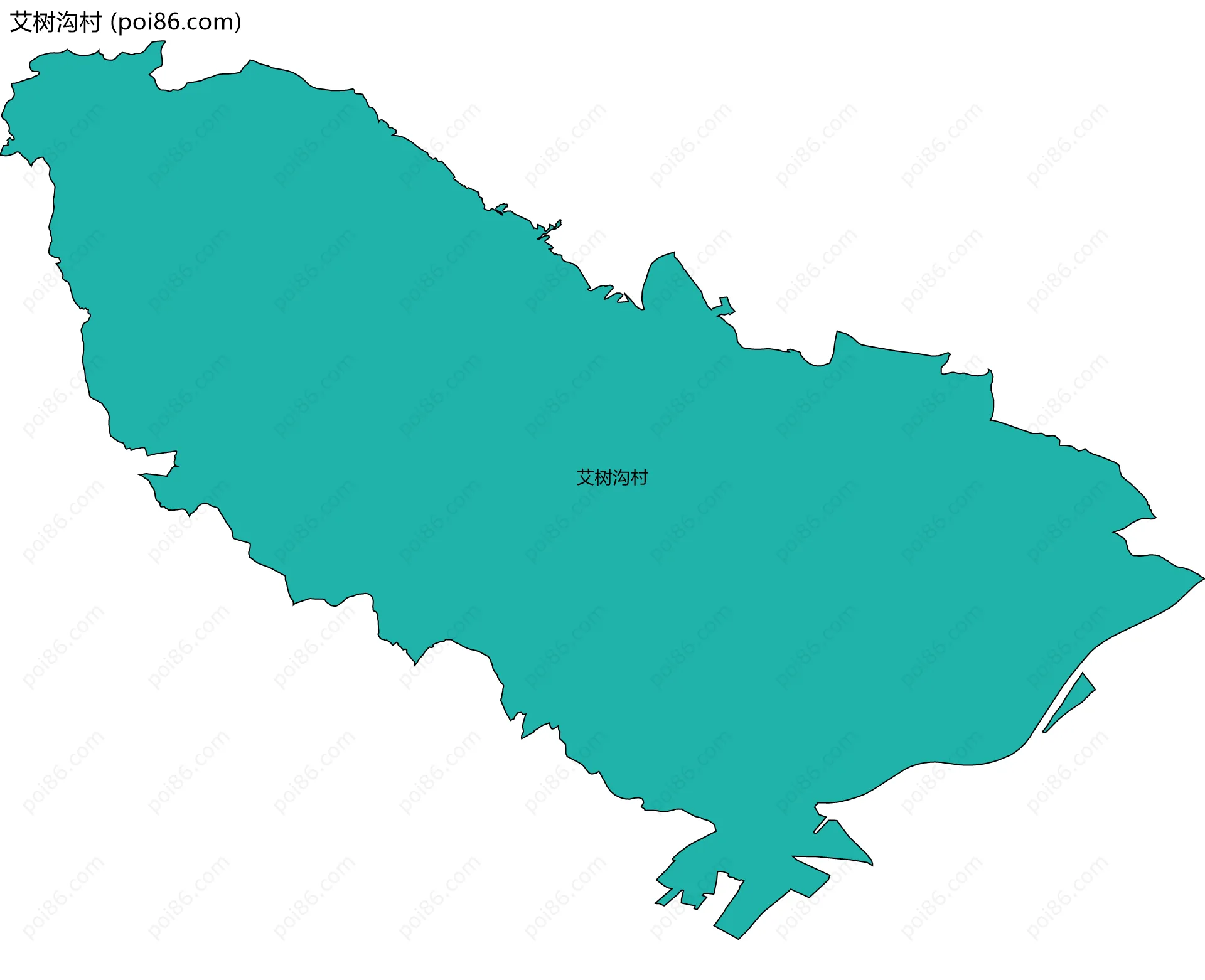 艾树沟村边界地图