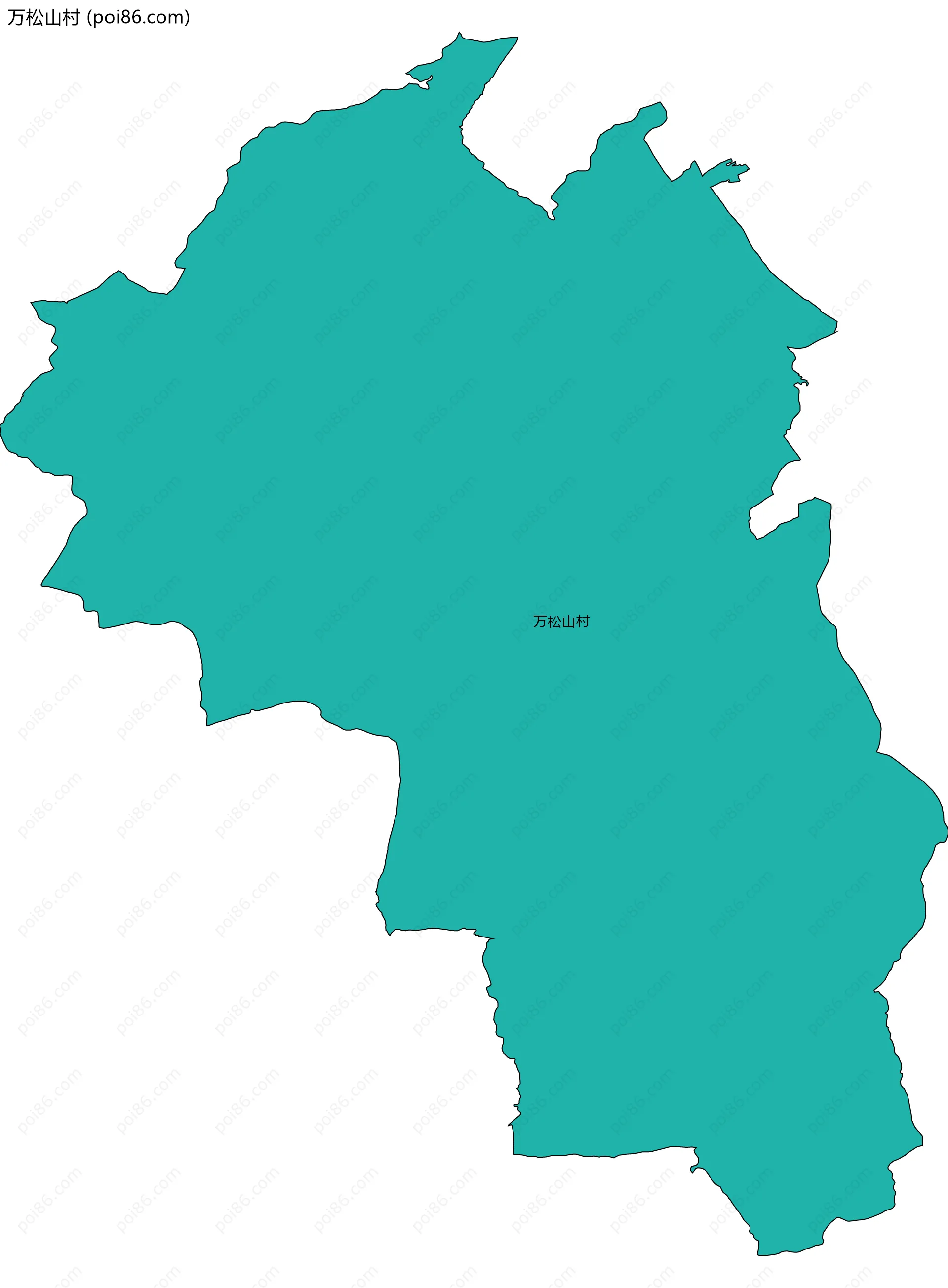 万松山村边界地图