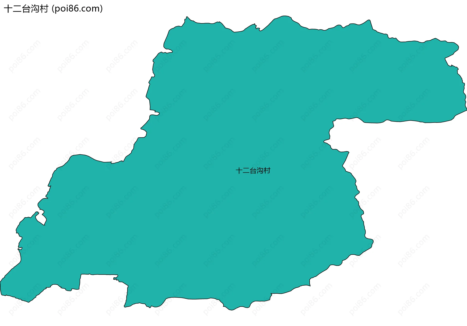 十二台沟村边界地图