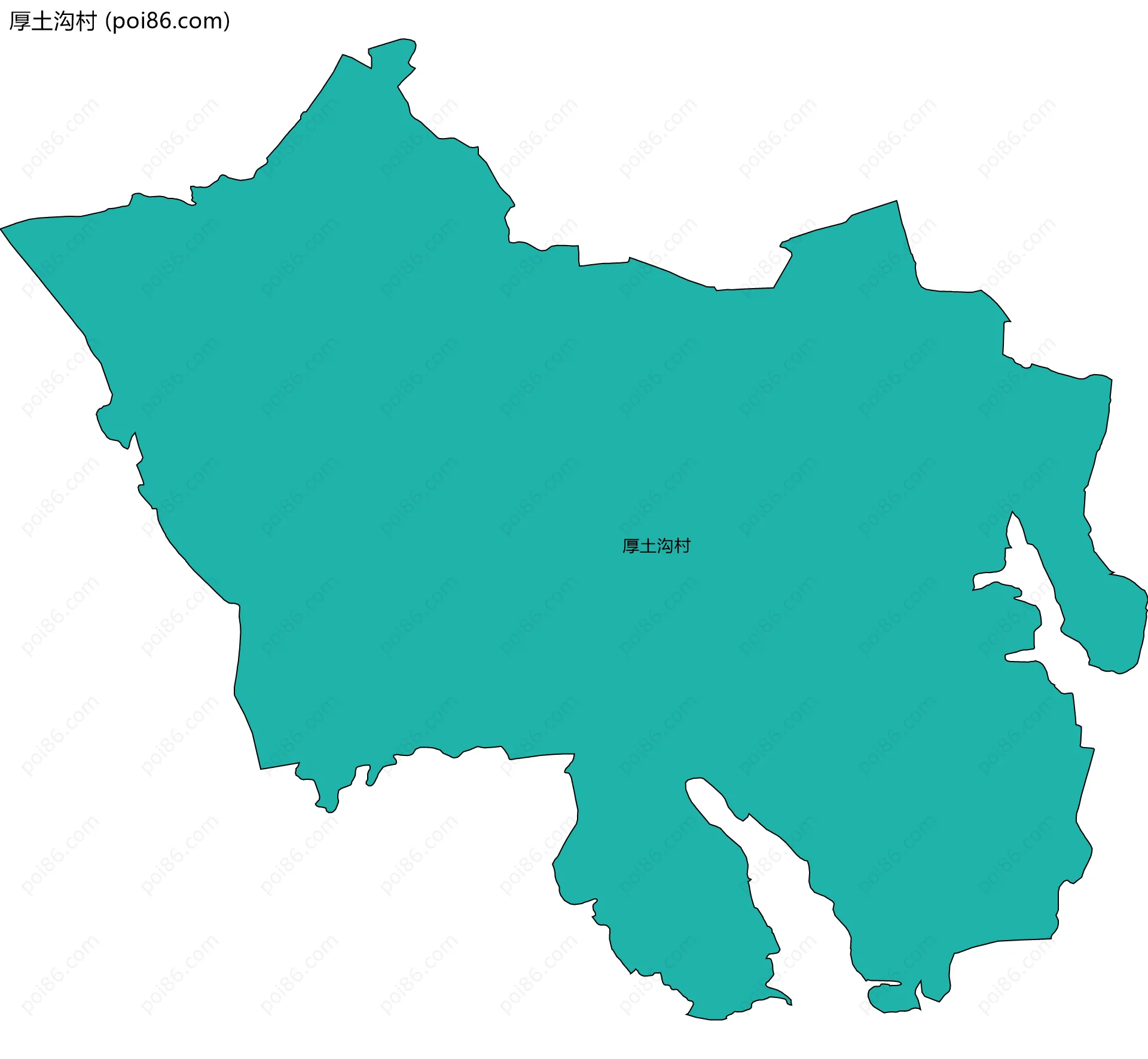 厚土沟村边界地图