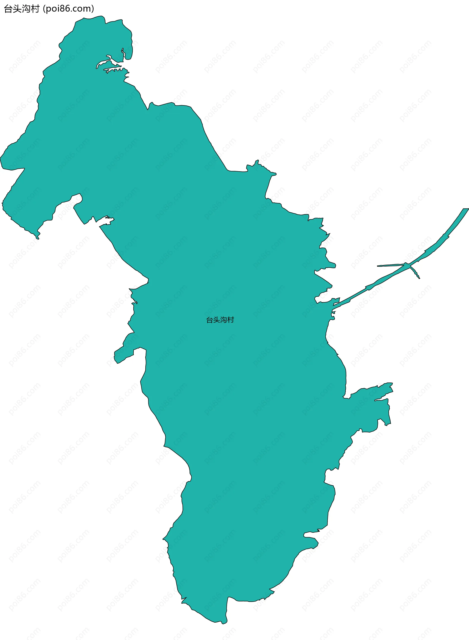 台头沟村边界地图