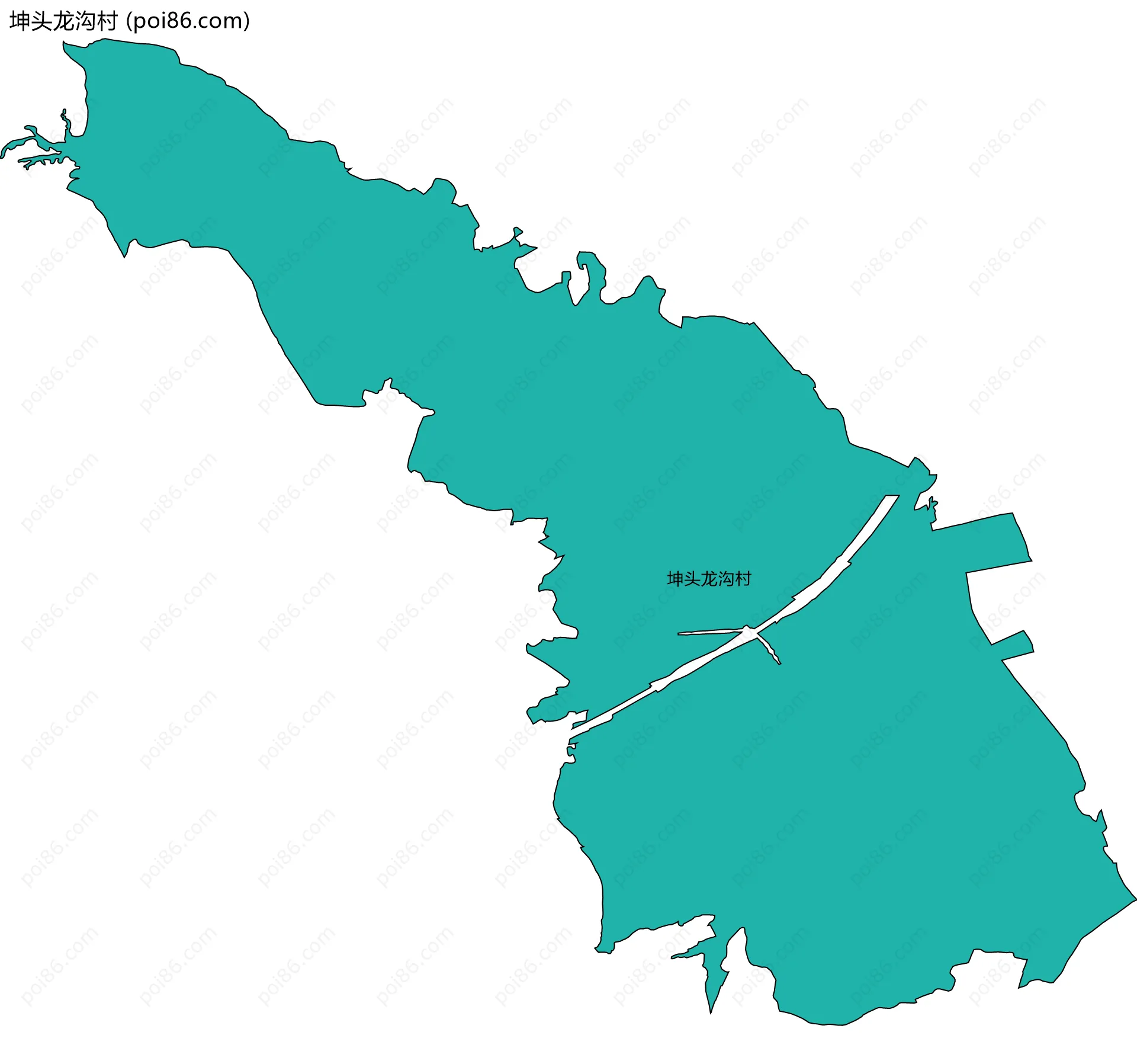 坤头龙沟村边界地图
