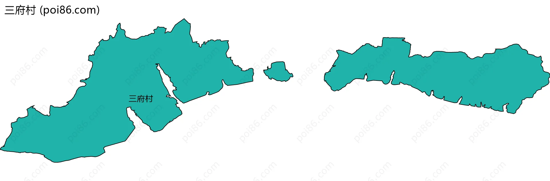 三府村边界地图