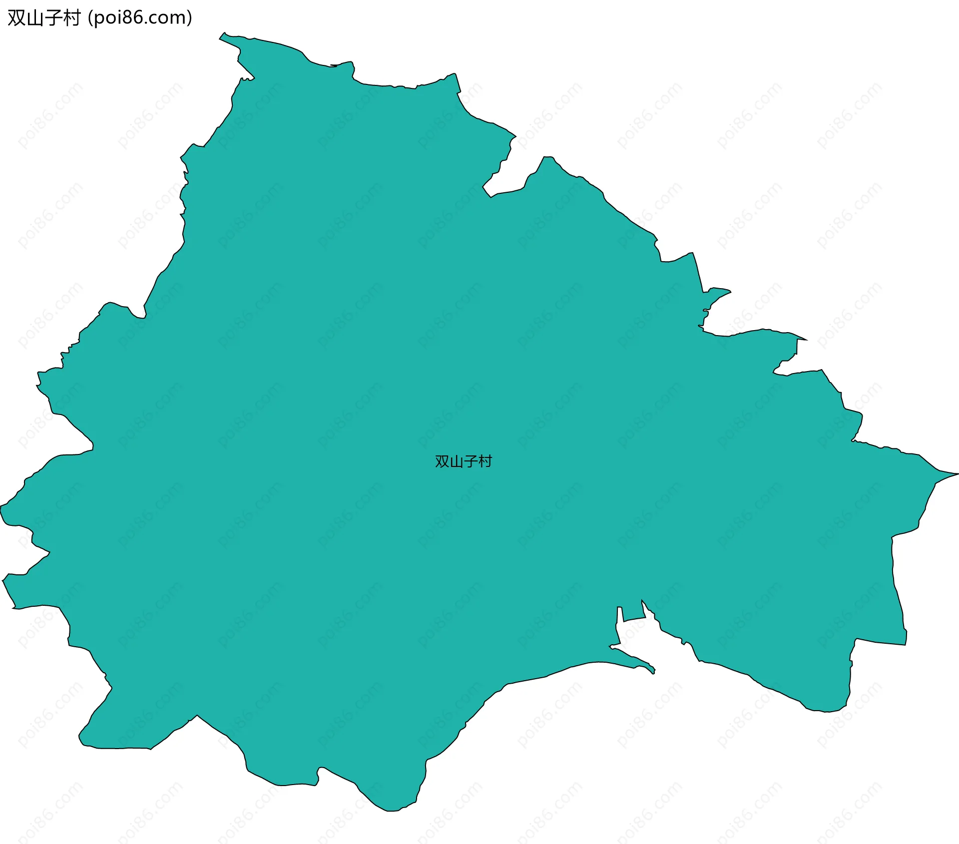 双山子村边界地图