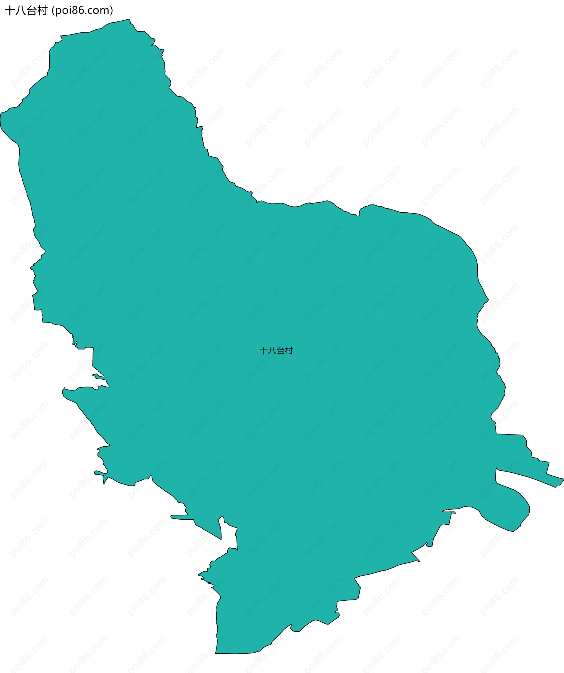 十八台村边界地图