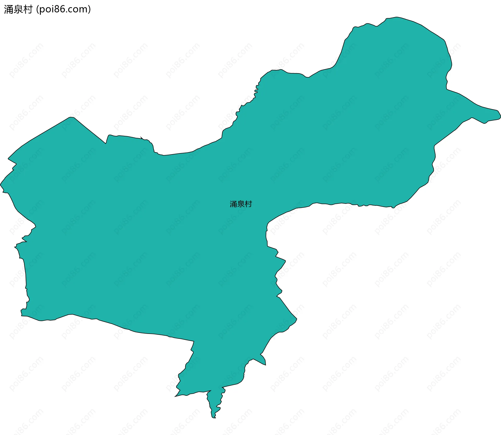 涌泉村边界地图