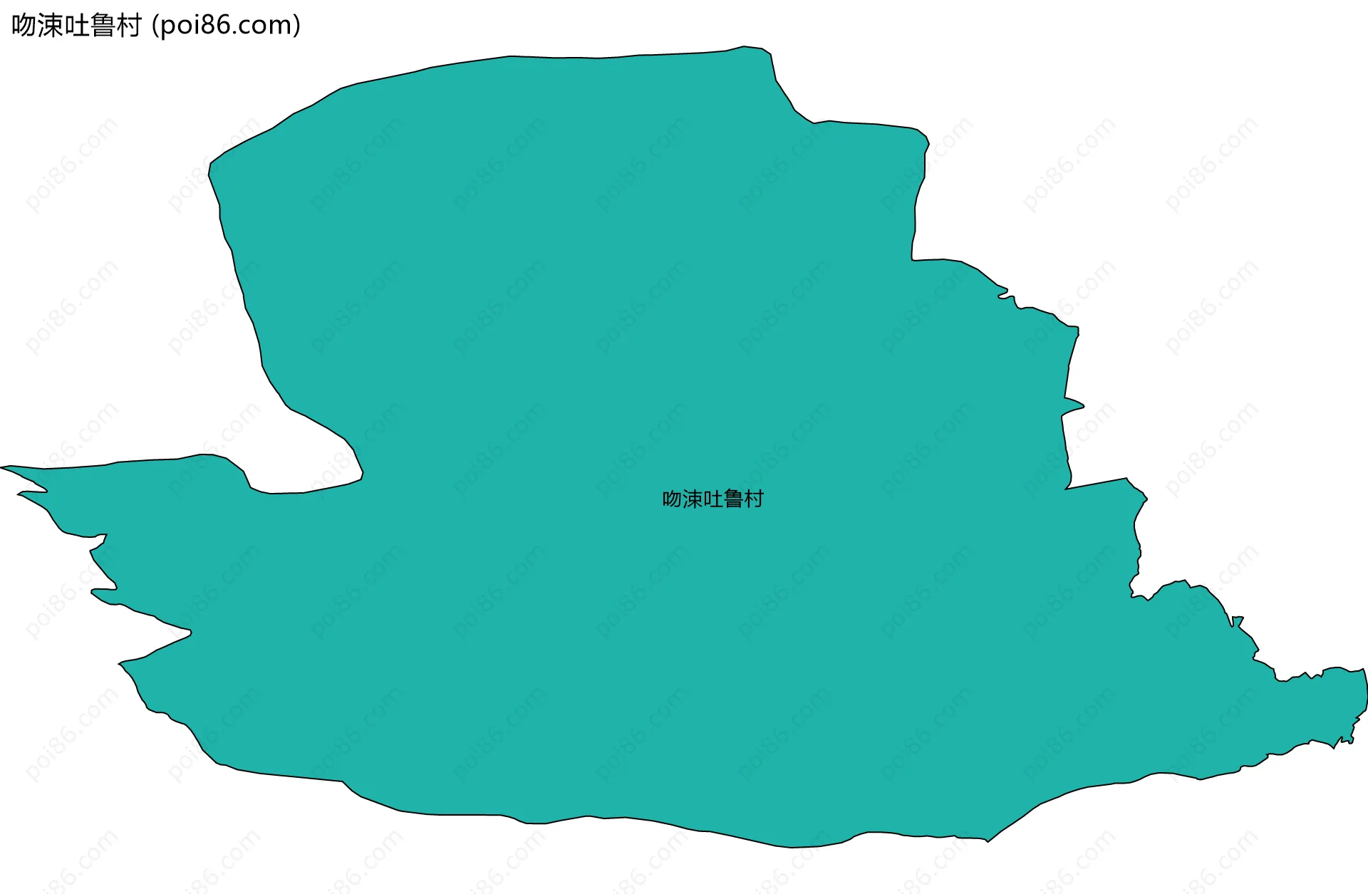 吻涑吐鲁村边界地图