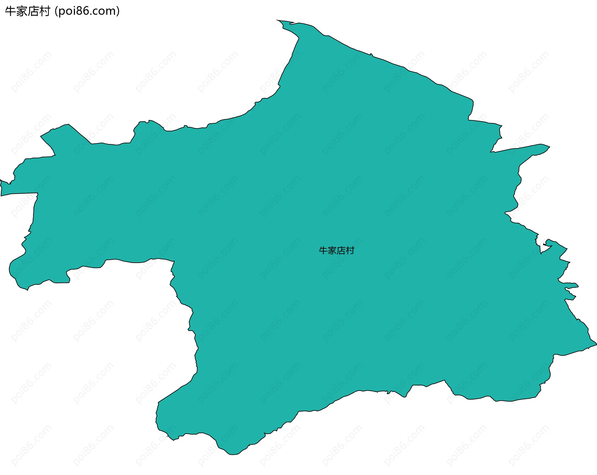 牛家店村边界地图