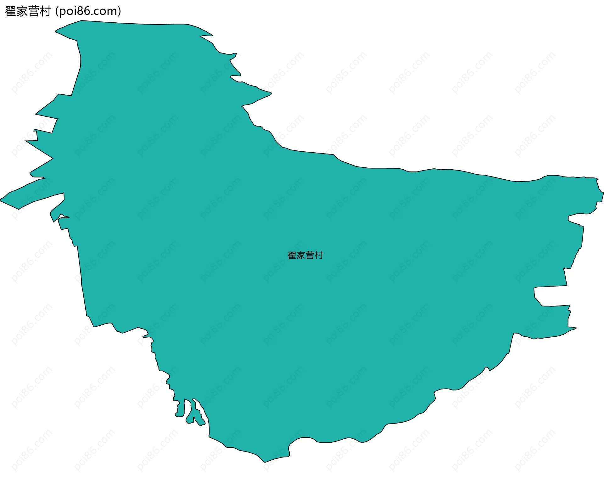 翟家营村边界地图