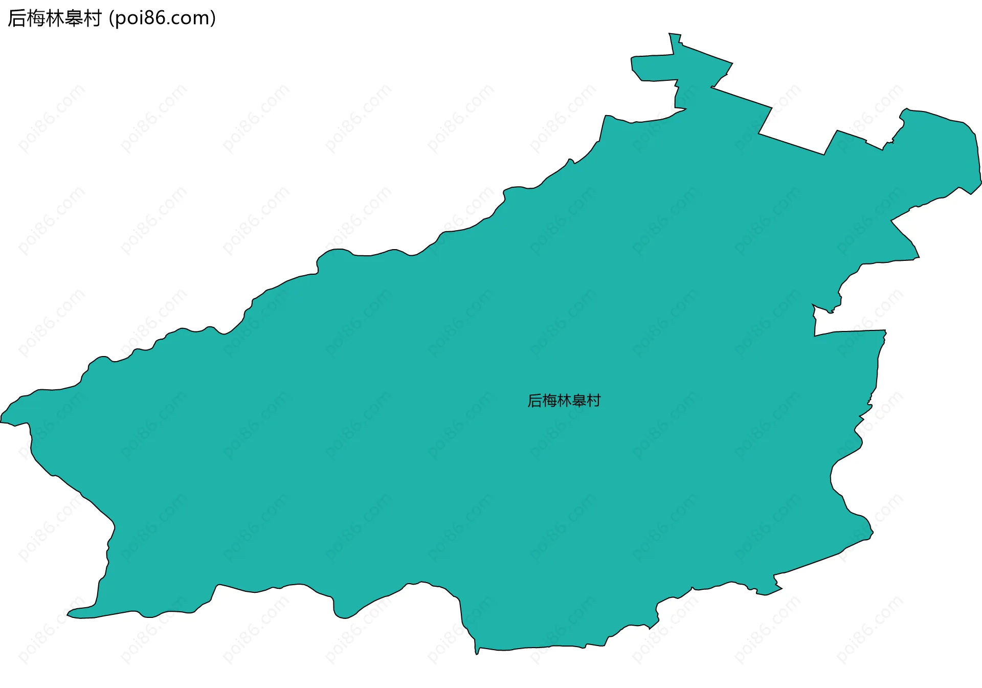 后梅林皋村边界地图