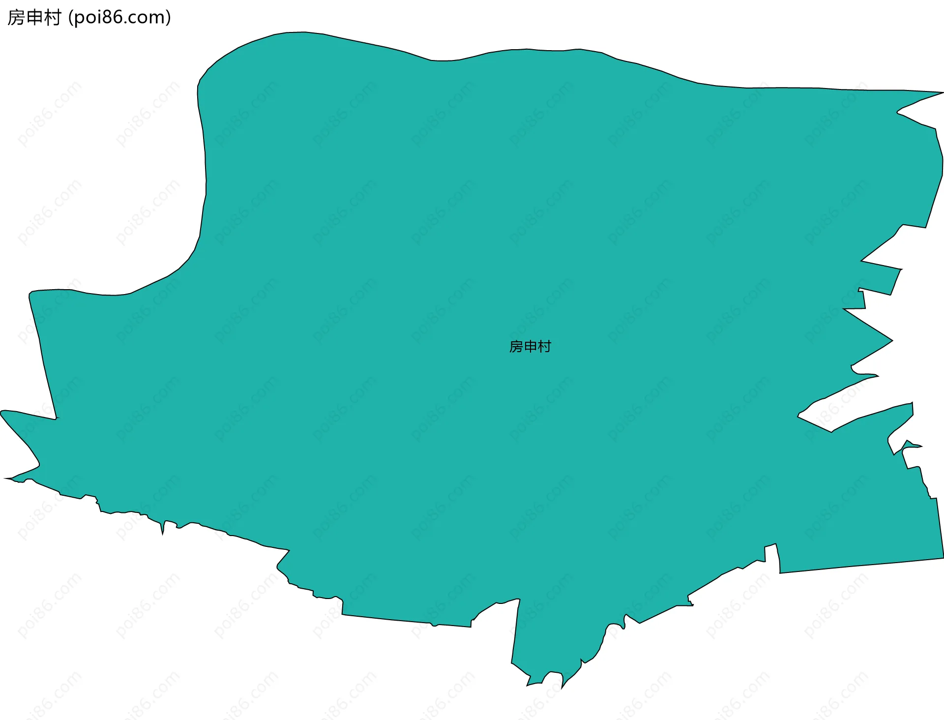 房申村边界地图