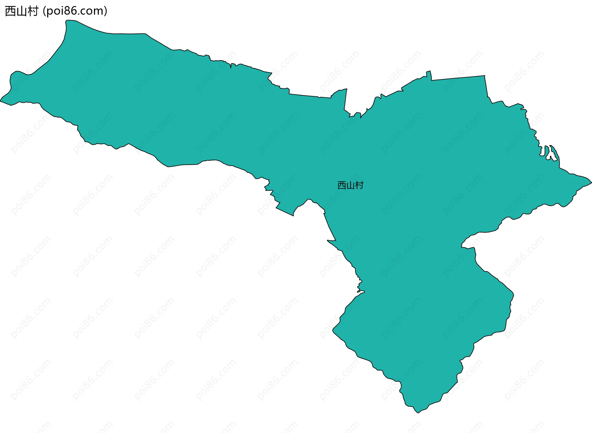 西山村边界地图