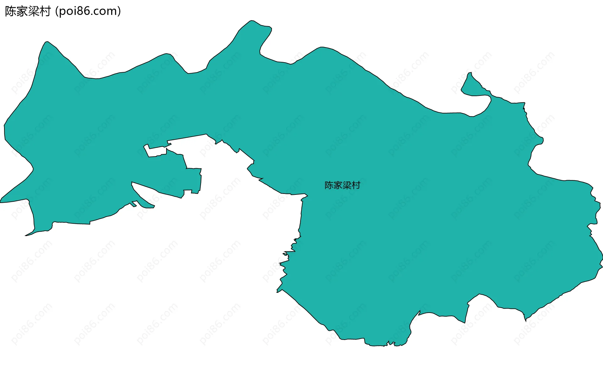 陈家梁村边界地图