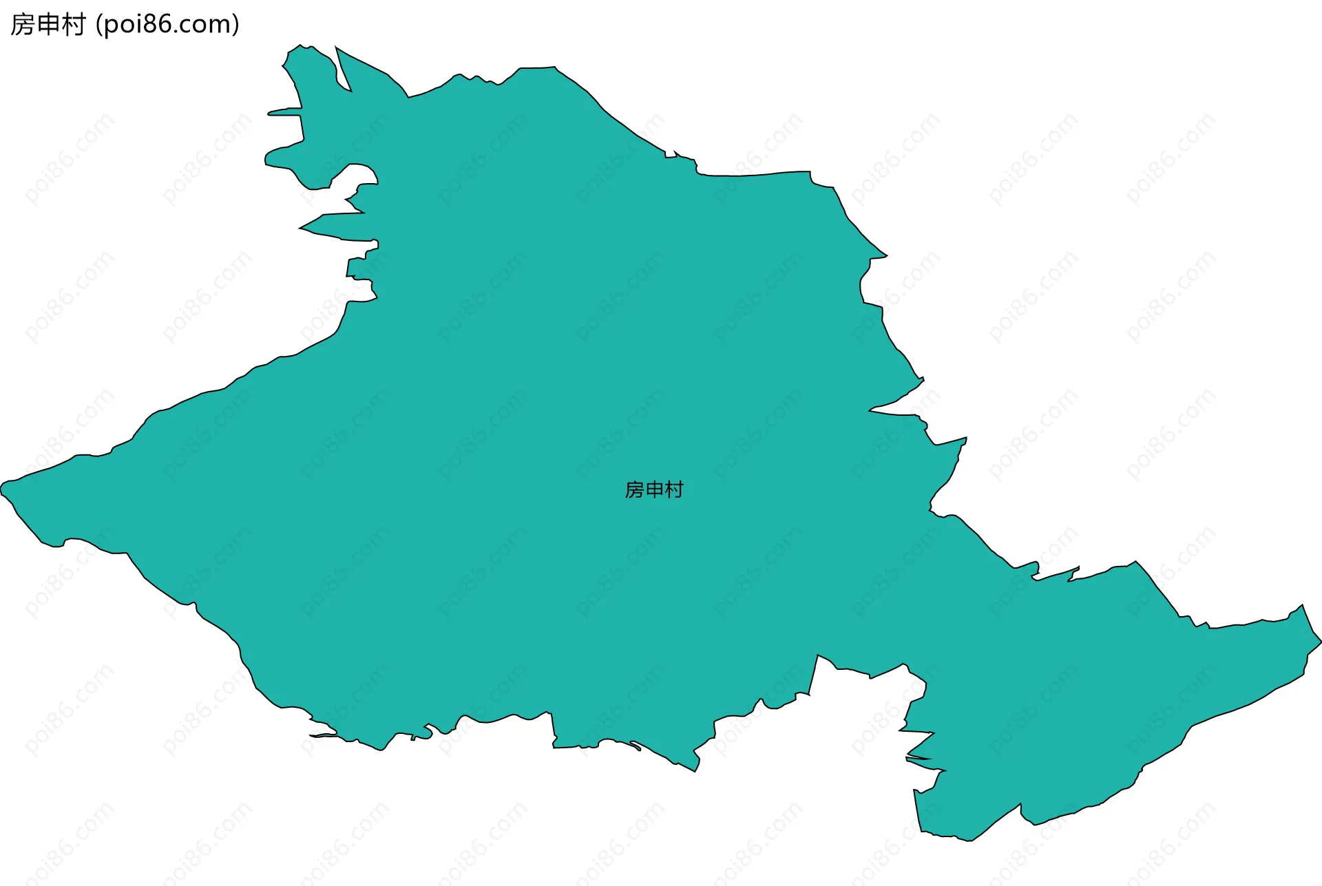 房申村边界地图