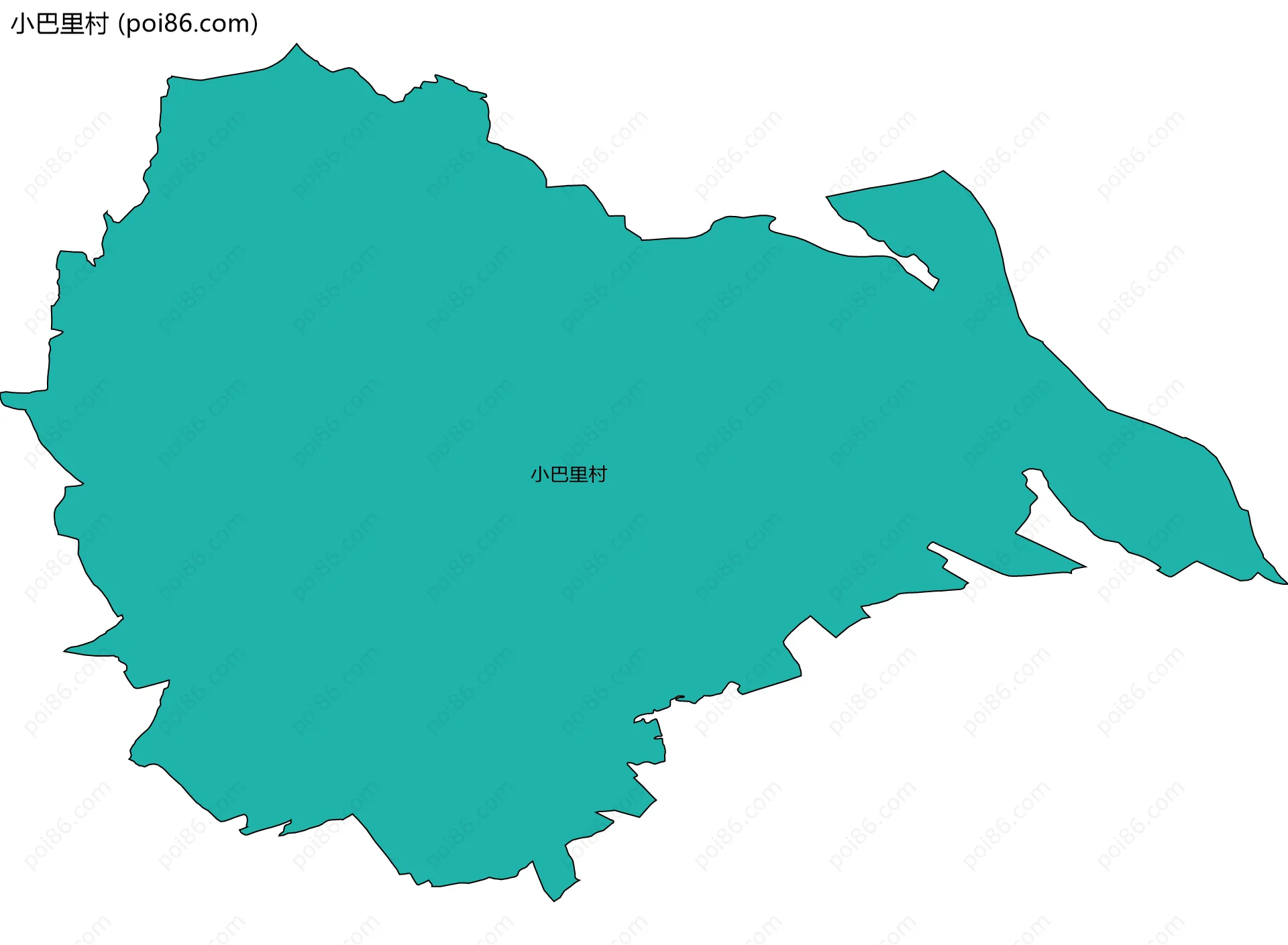 小巴里村边界地图