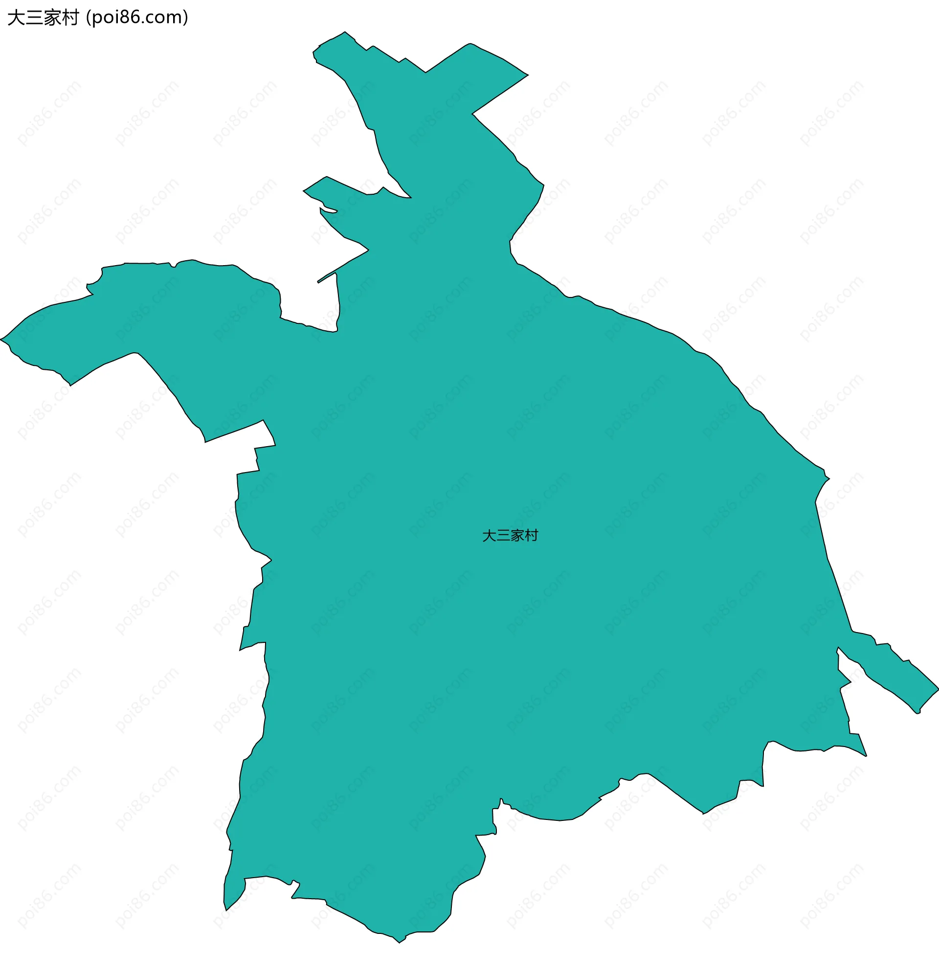 大三家村边界地图