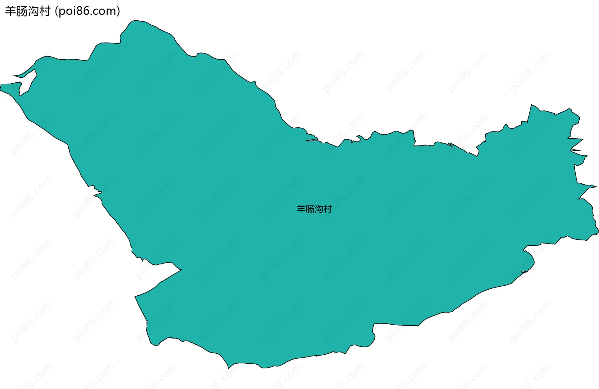 羊肠沟村边界地图