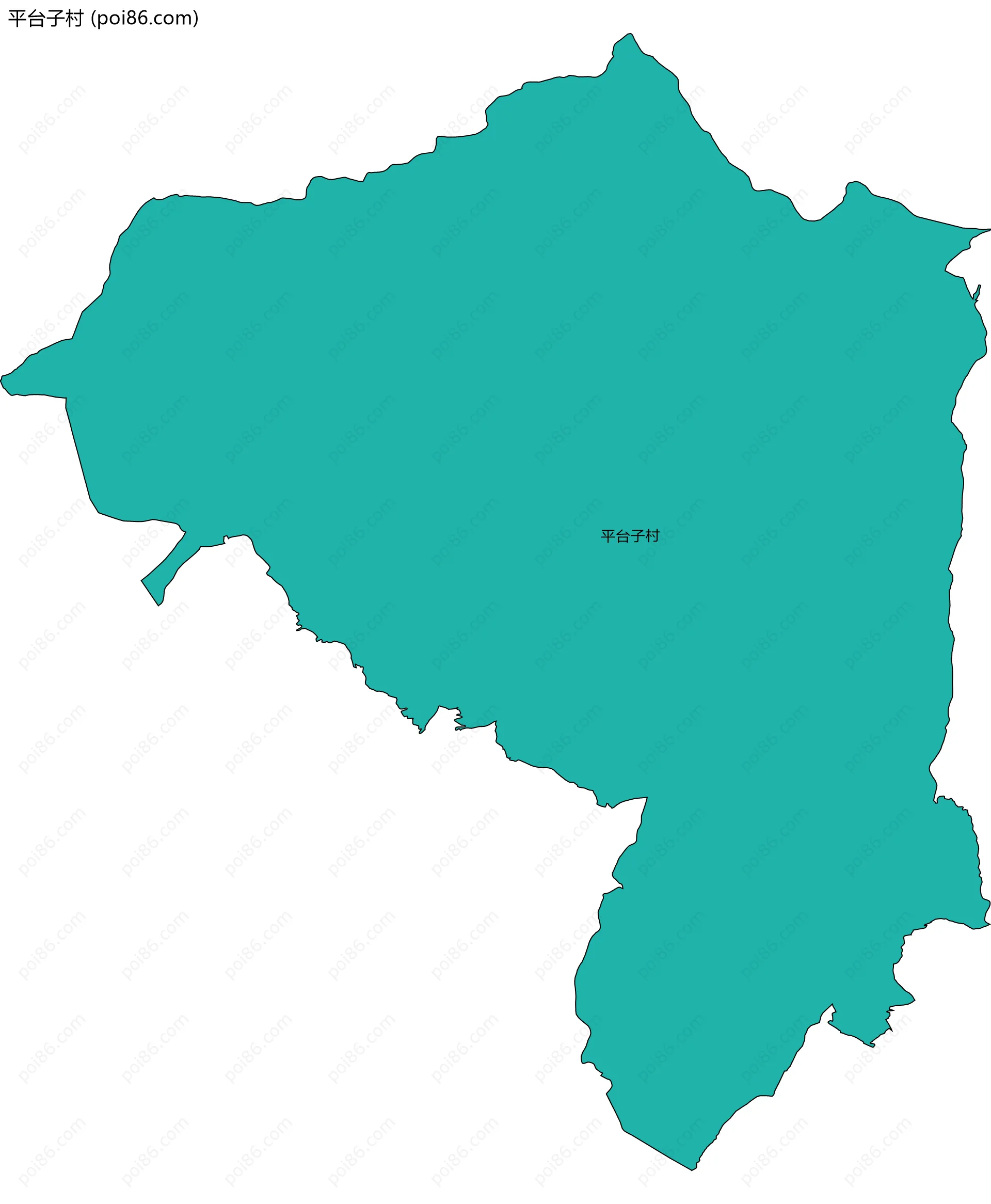 平台子村边界地图